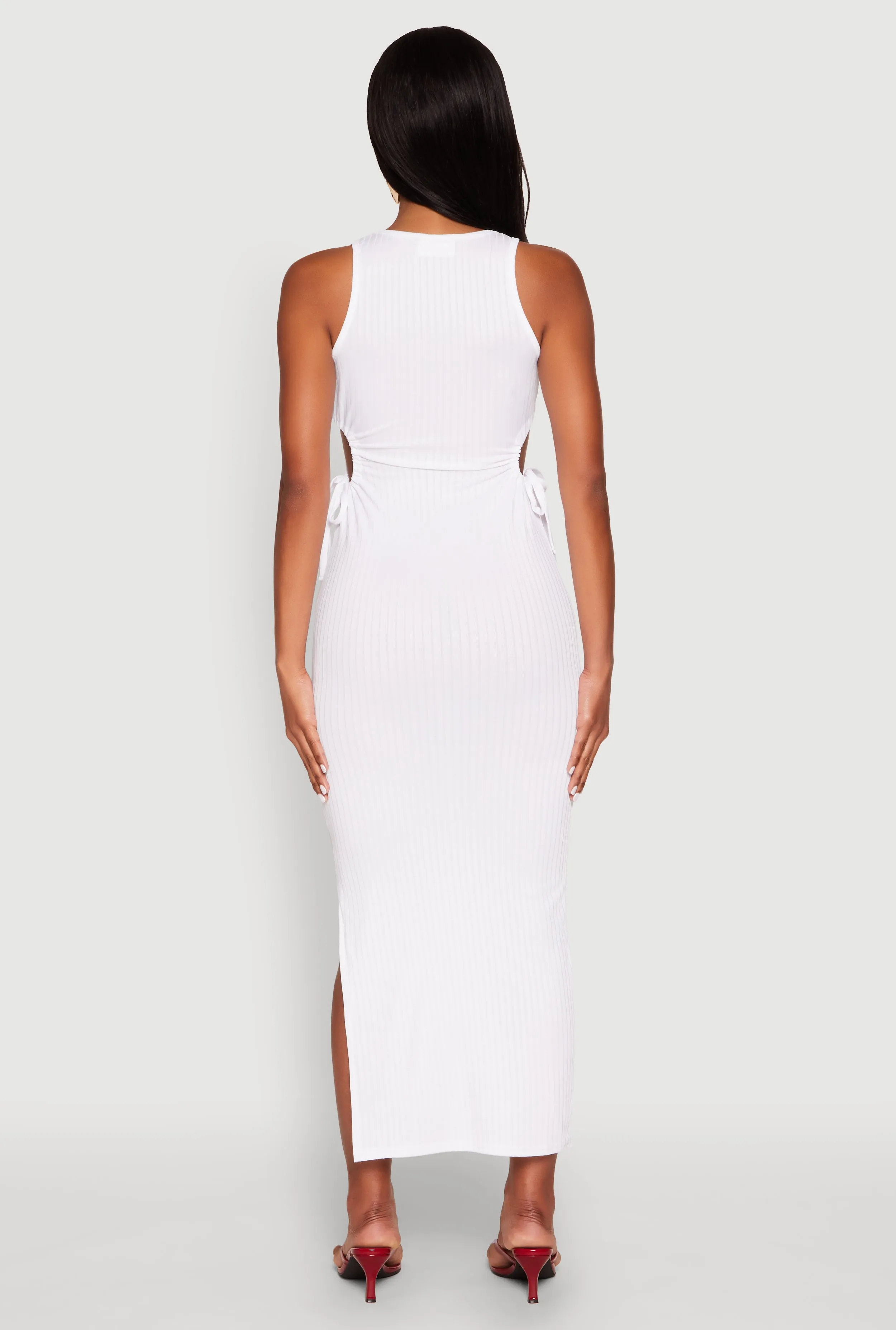 Ribbed Knit Side Cut Out Midi Dress sold by Rainbow product image thumbnail 5