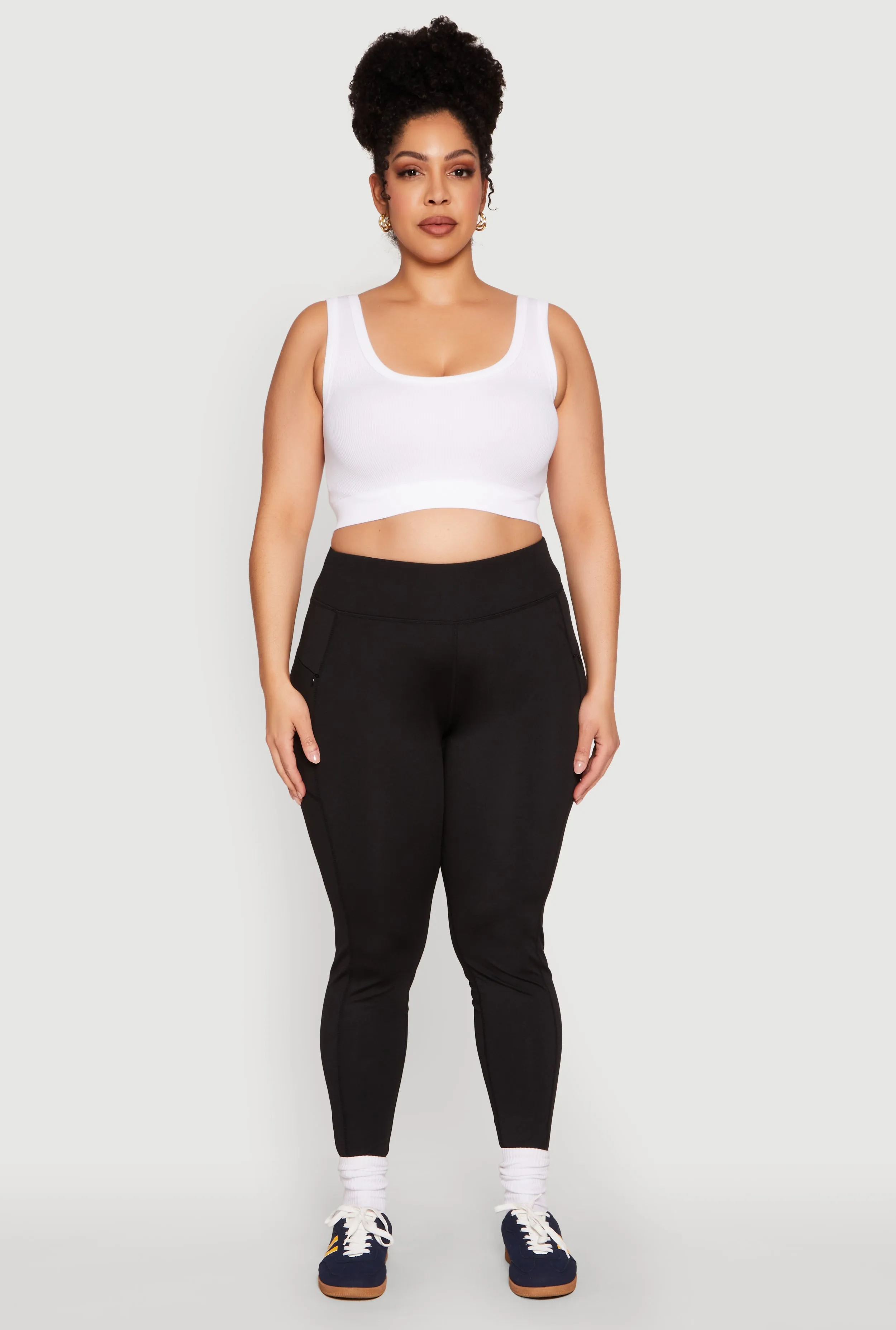 Plus Size Side Zip Pocket Leggings sold by Rainbow product image thumbnail 2