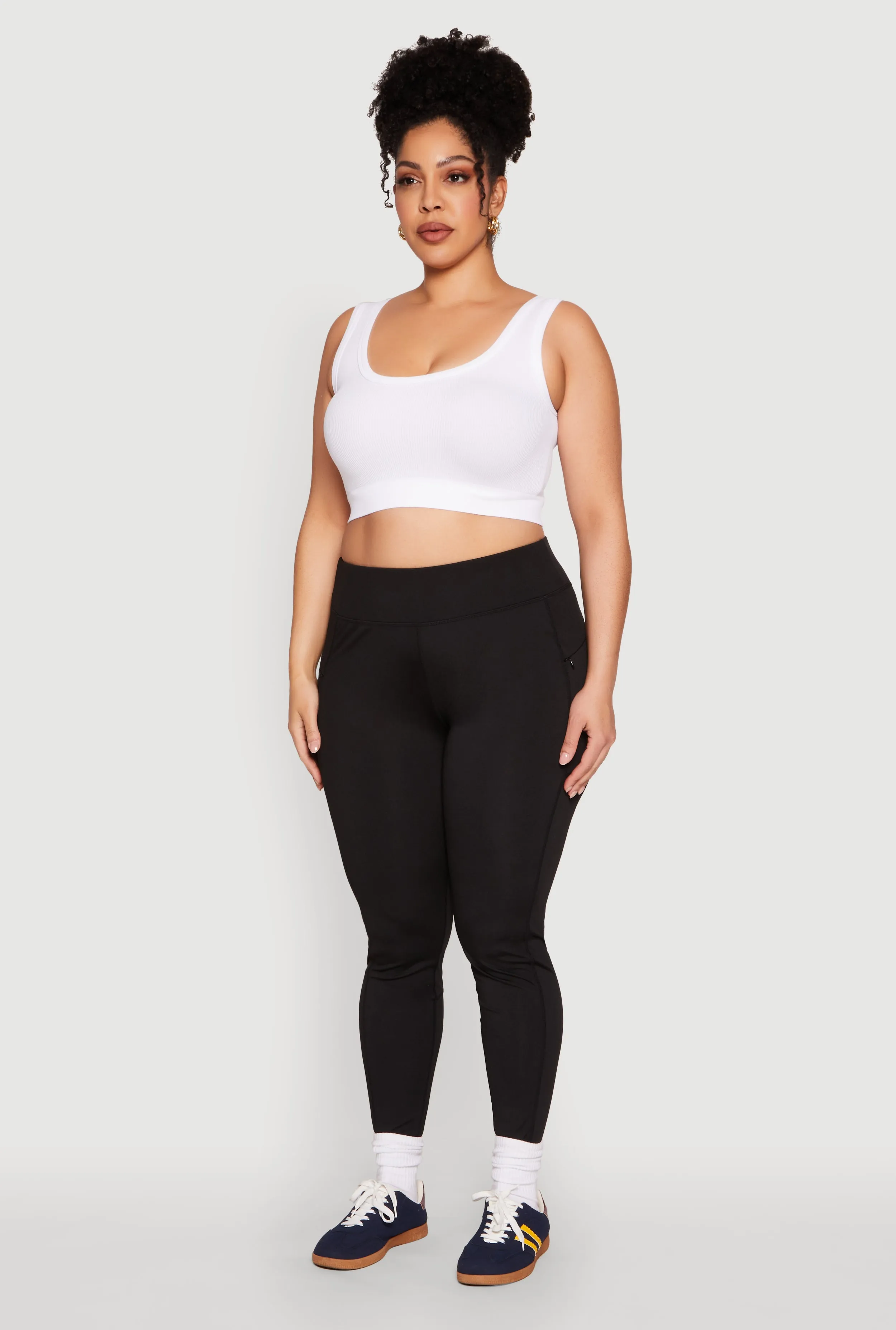 Plus Size Side Zip Pocket Leggings sold by Rainbow product image thumbnail 3