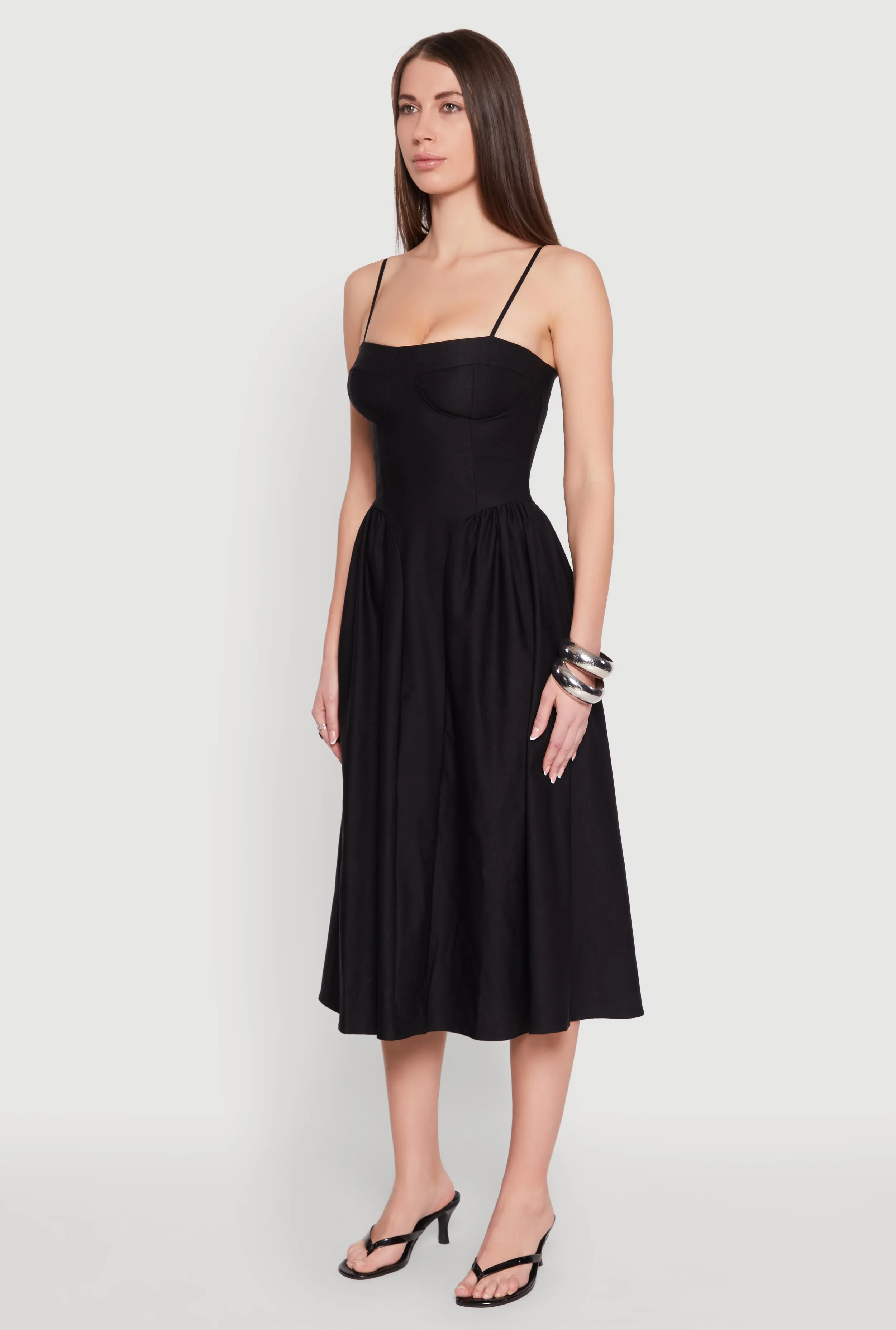 Hyperstretch Bustier Skater Midi Dress sold by Rainbow product image thumbnail 3