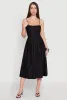 Hyperstretch Bustier Skater Midi Dress sold by Rainbow