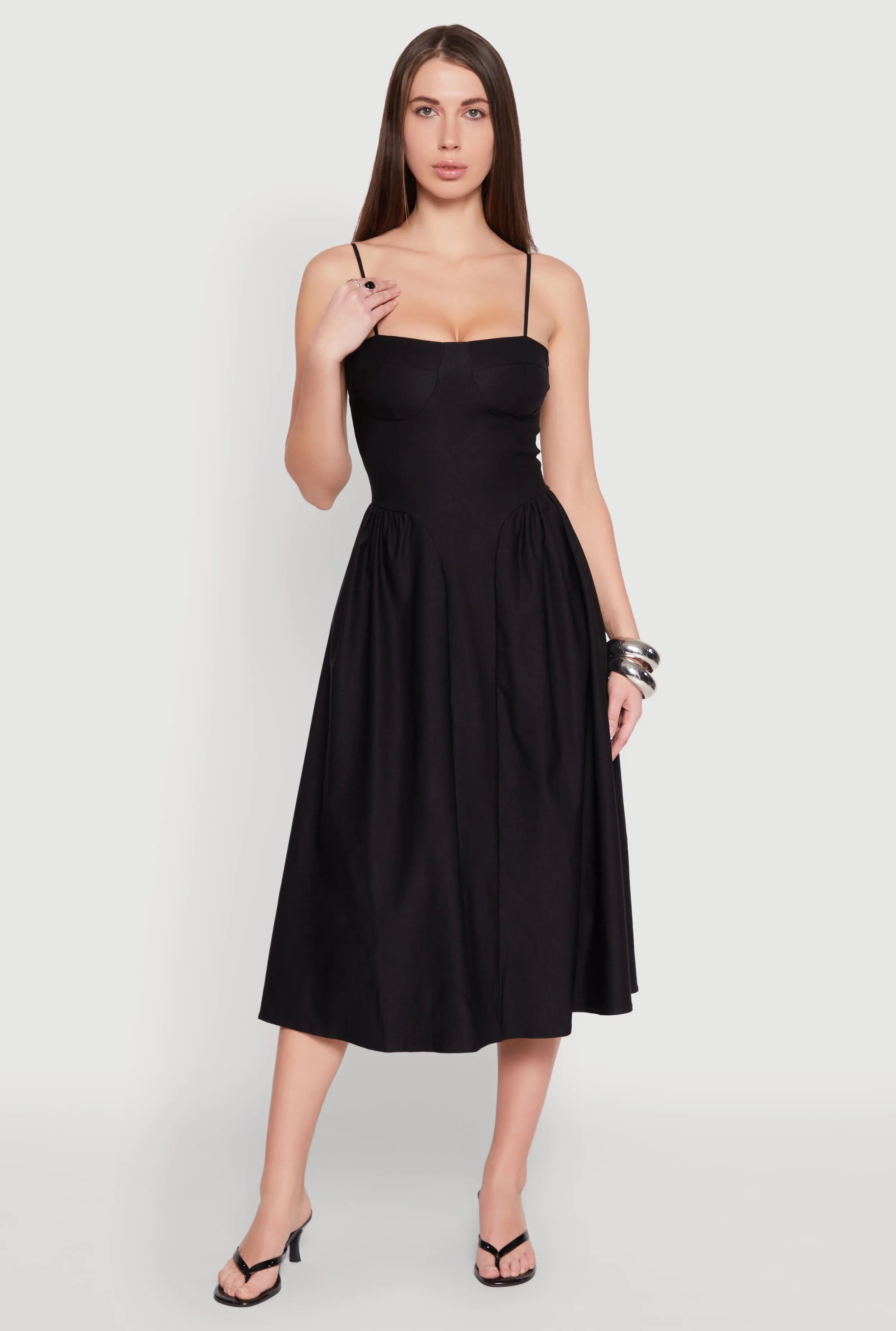 Hyperstretch Bustier Skater Midi Dress sold by Rainbow product image thumbnail 2