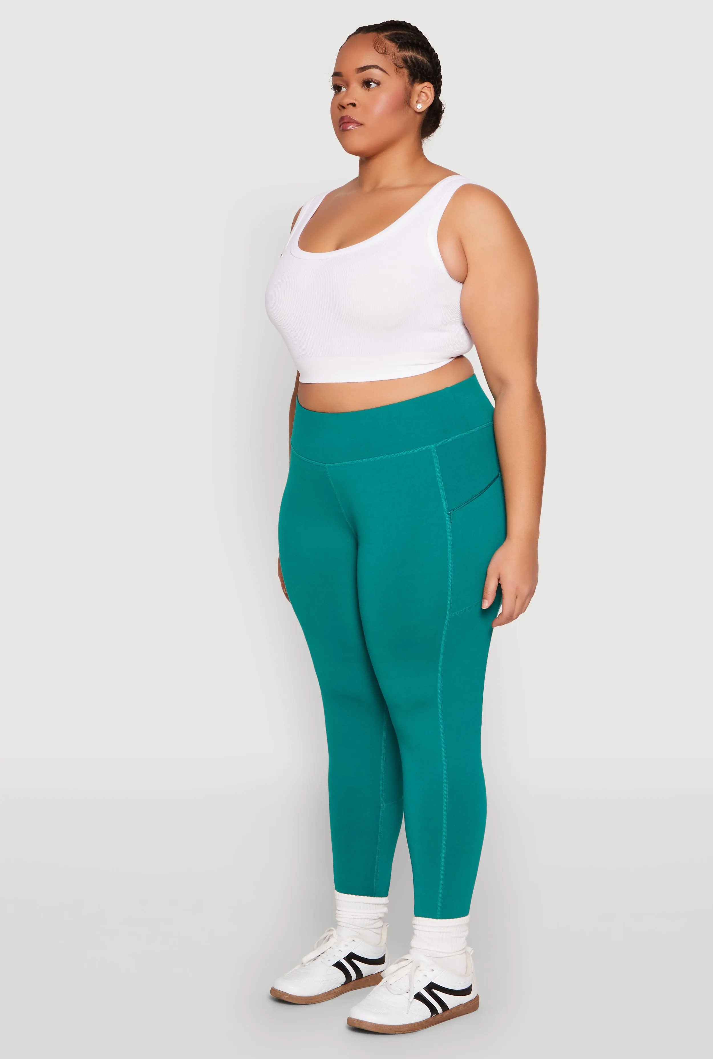 Plus Size Side Zip Pocket Leggings sold by Rainbow product image thumbnail 3