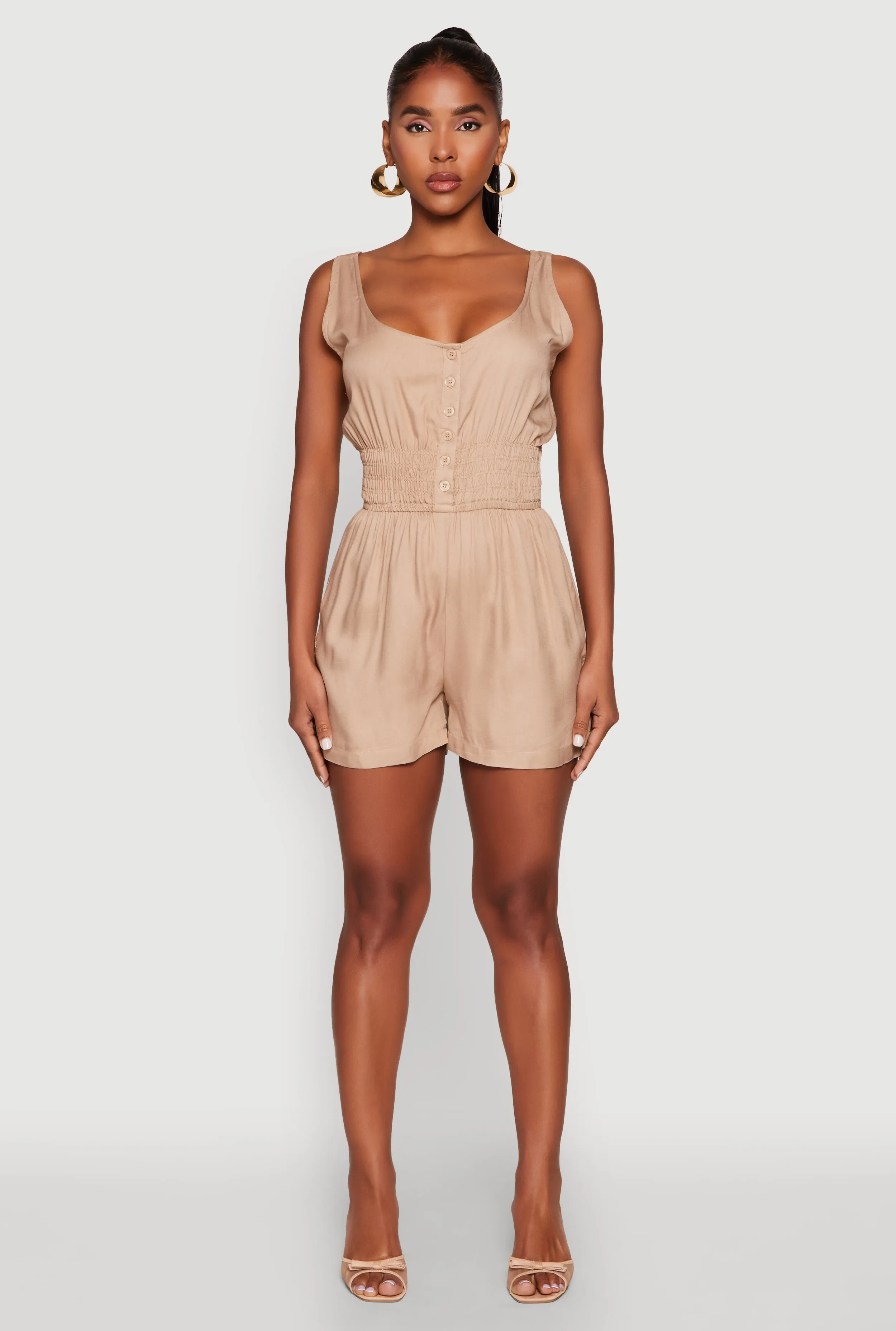 Smocked Waist Tank Romper sold by Rainbow product image thumbnail 2