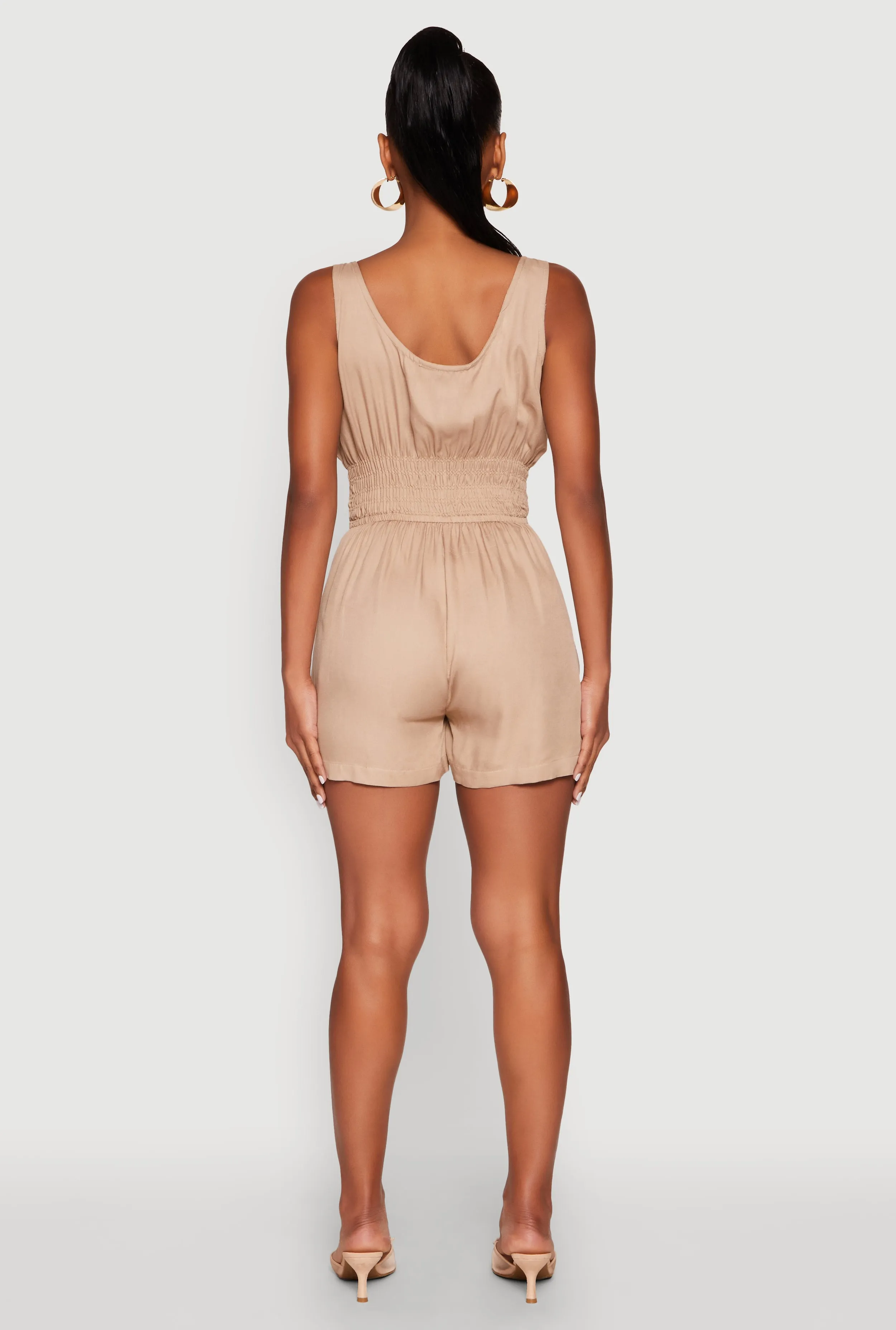 Smocked Waist Tank Romper sold by Rainbow product image thumbnail 5