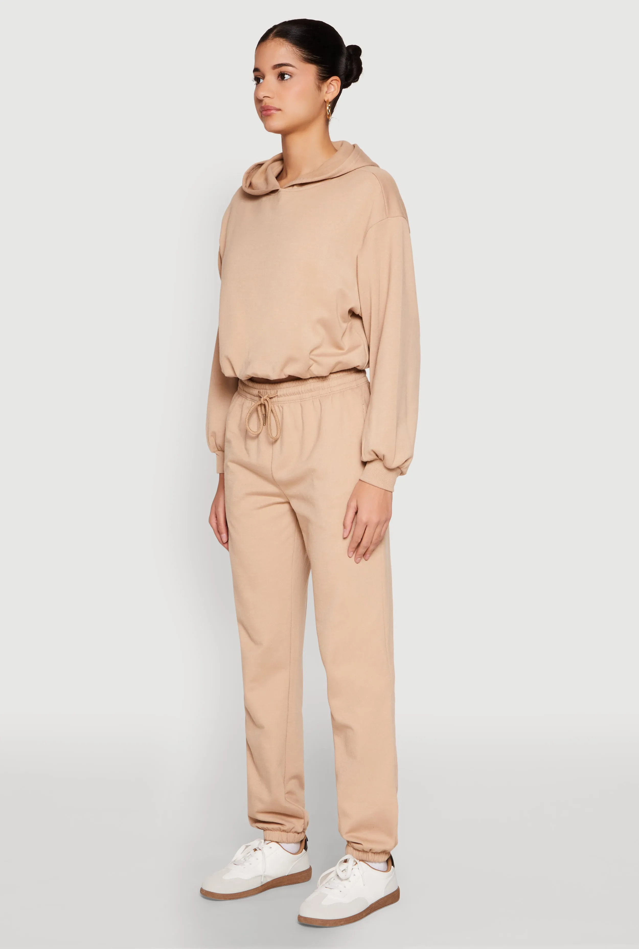 Almost Famous Bubble Hem Cropped Hoodie sold by Rainbow product image thumbnail 5