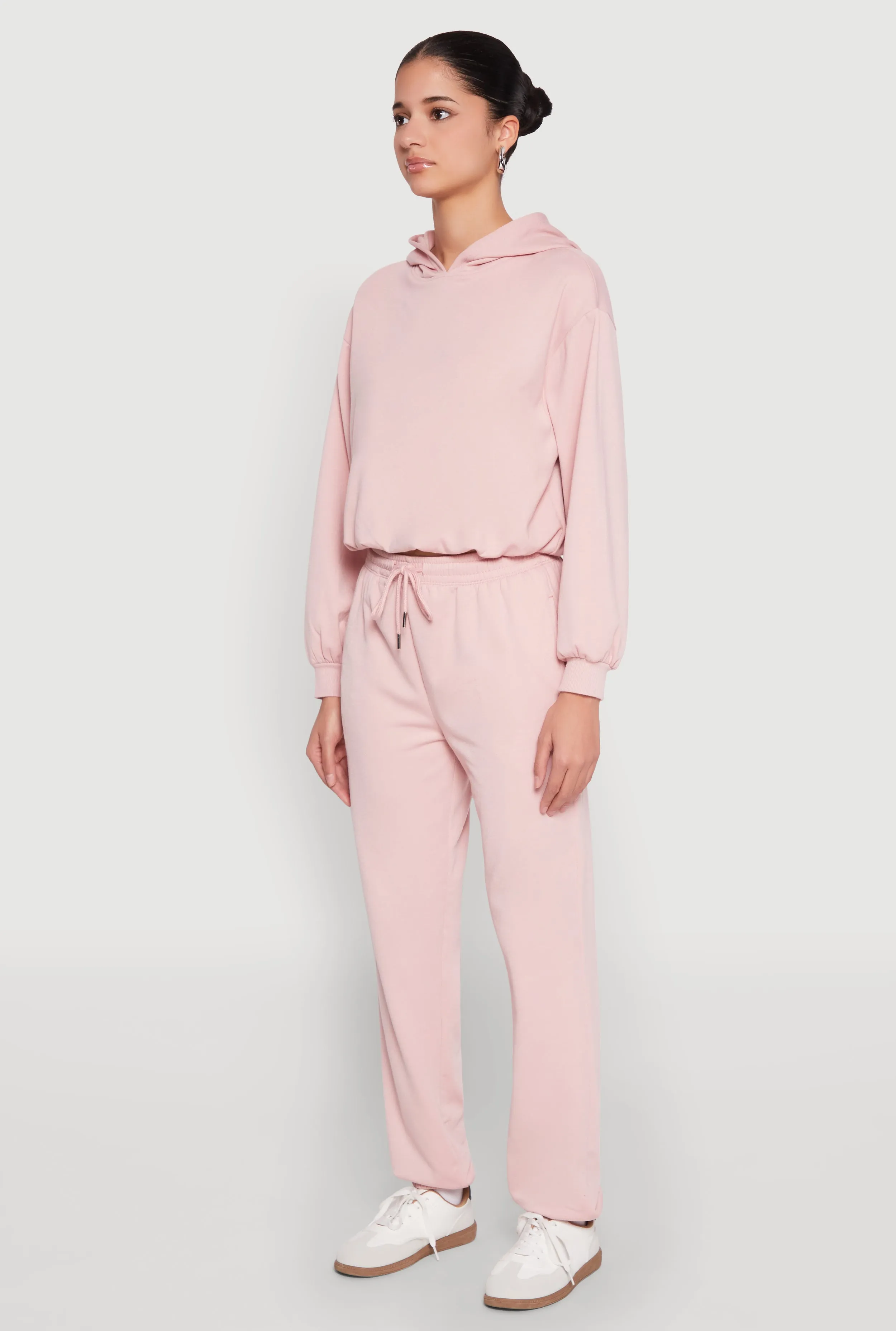 Almost Famous Bubble Hem Cropped Hoodie sold by Rainbow product image thumbnail 5