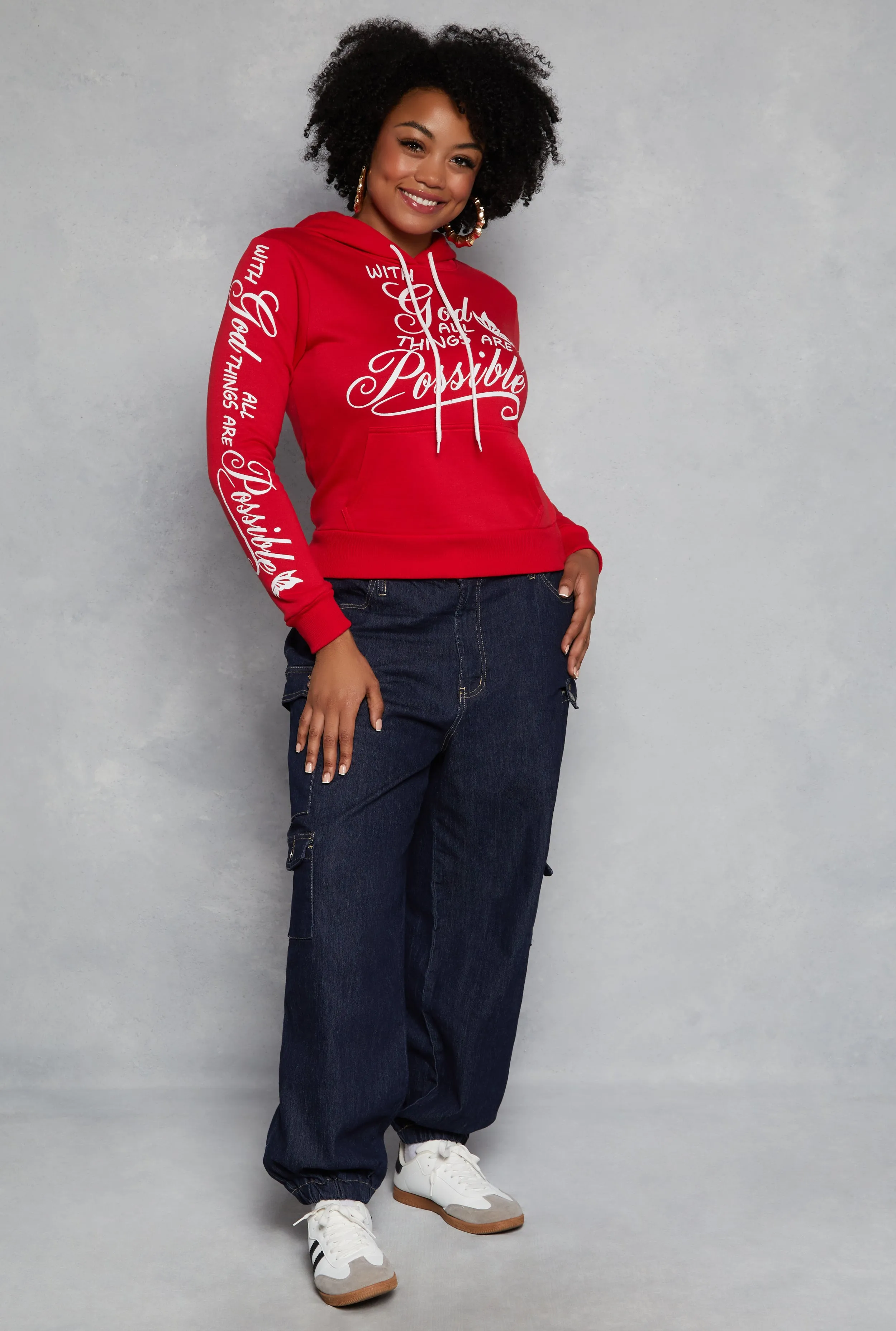 Plus Size All Things Are Possible Hooded Sweatshirt sold by Rainbow product image thumbnail 2