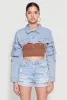 Daisy Cargo Pocket Sleeve Bolero Jean Jacket sold by Rainbow