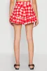 Ruffled Hem Buffalo Plaid Shorts sold by Rainbow
