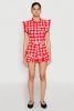 Ruffled Hem Buffalo Plaid Shorts sold by Rainbow