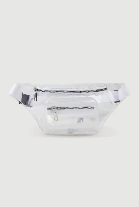 Double Zip Clear Fanny Pack sold by Rainbow