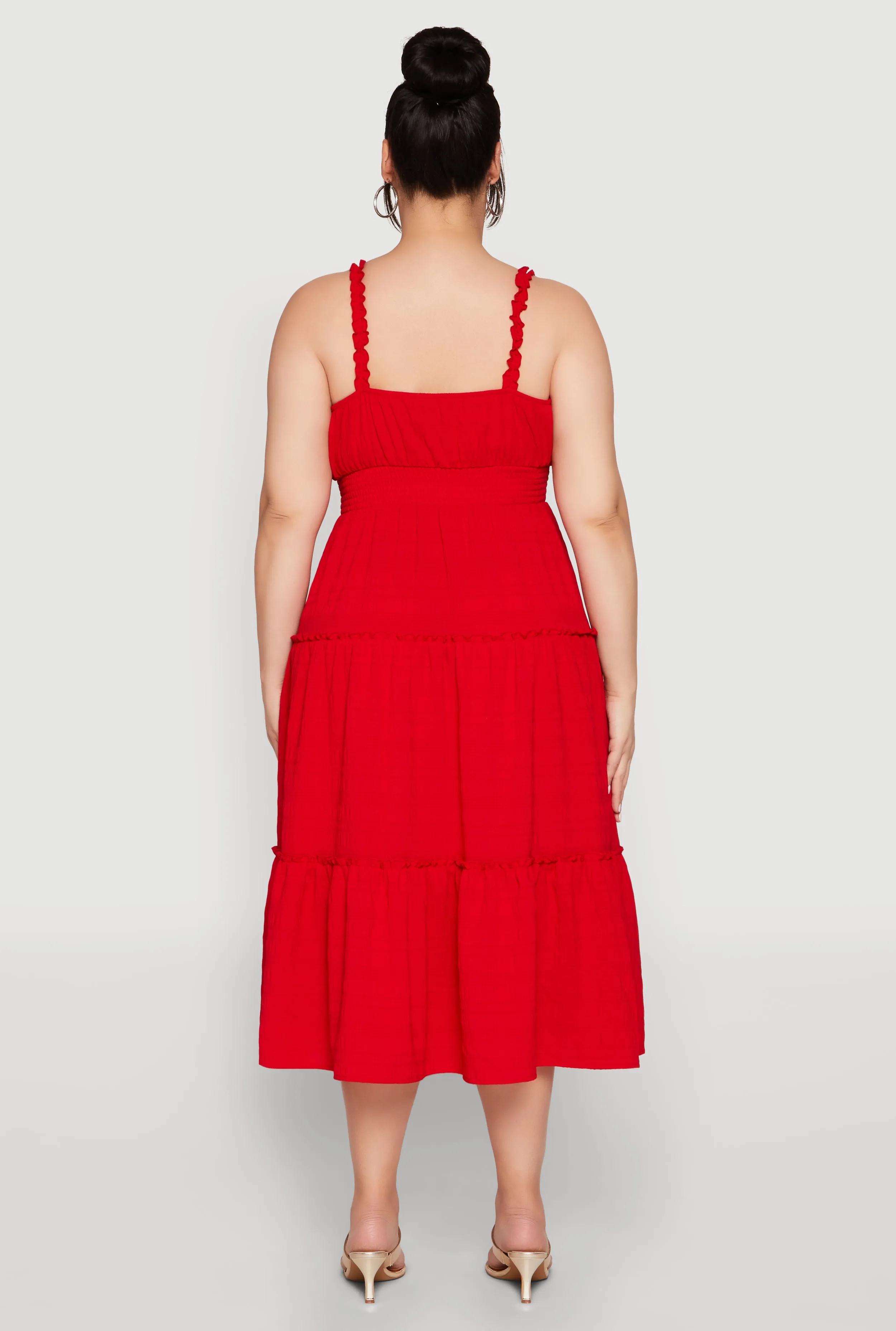 Plus Size Almost Famous Smocked Tiered Dress sold by Rainbow product image thumbnail 5