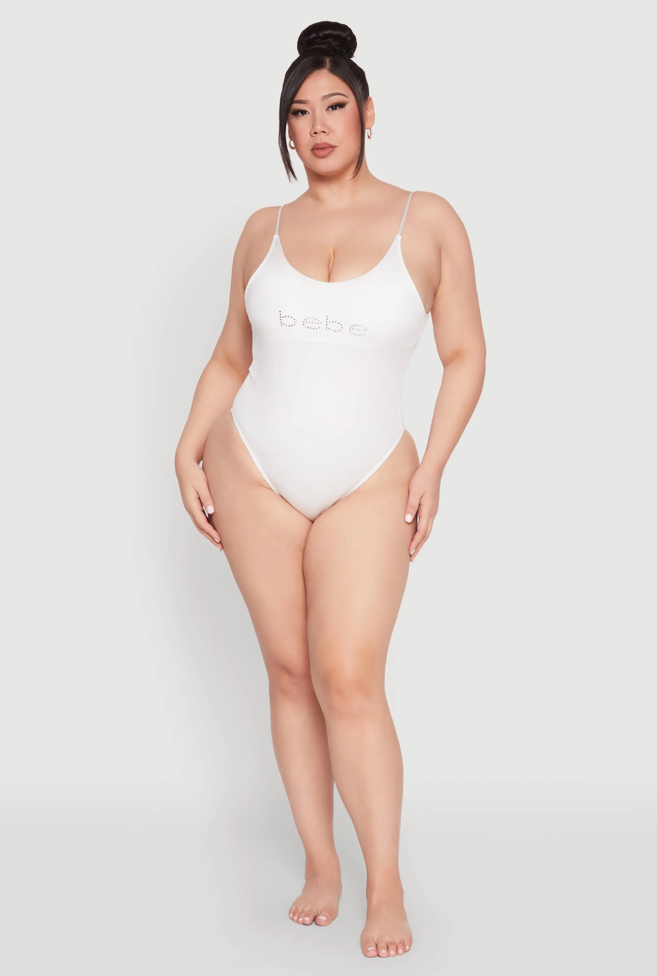 Plus Size Bebe Rhinestone One Piece Swimsuit sold by Rainbow product image thumbnail 3