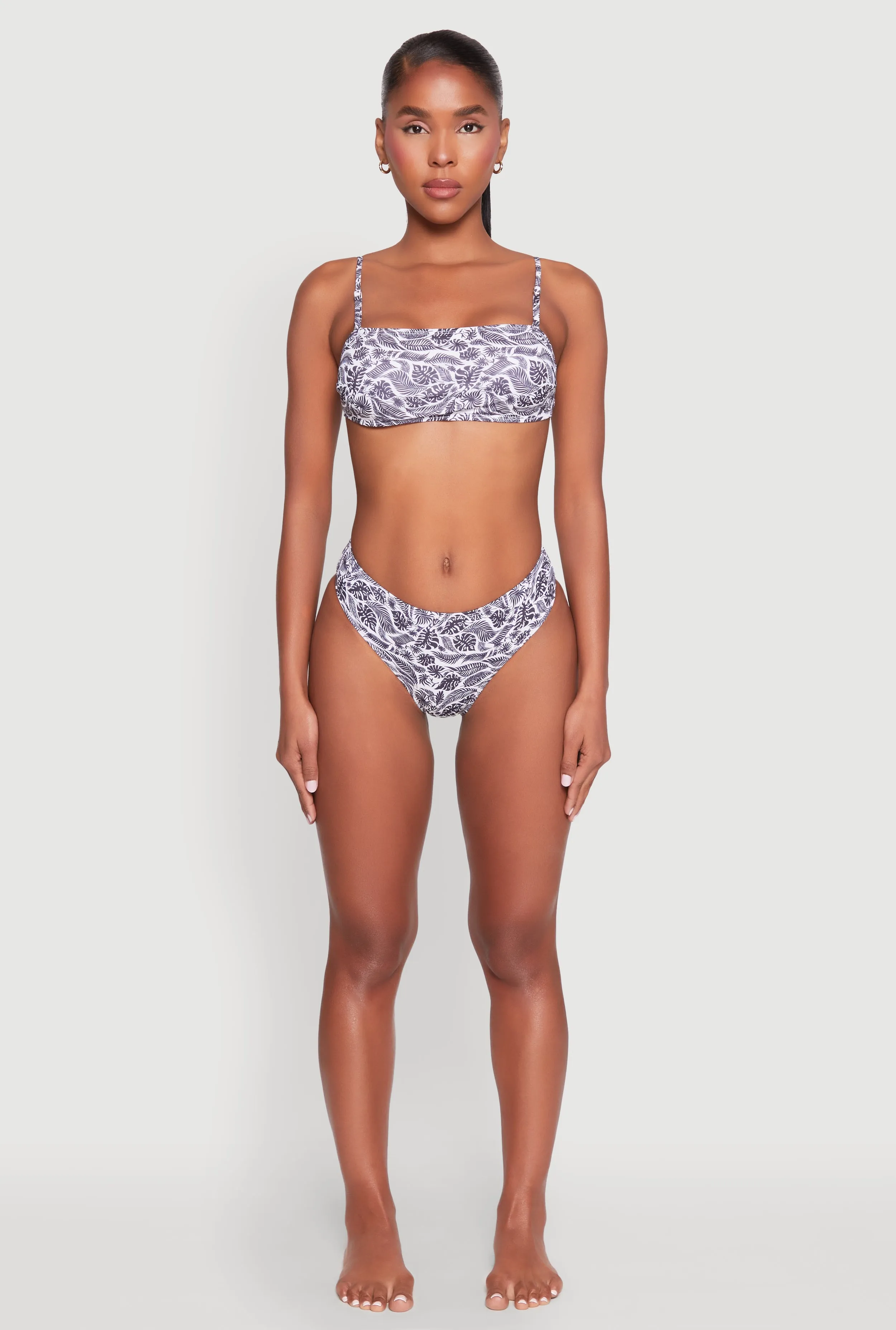 Leaf Print Bandeau Bikini Top sold by Rainbow product image thumbnail 3