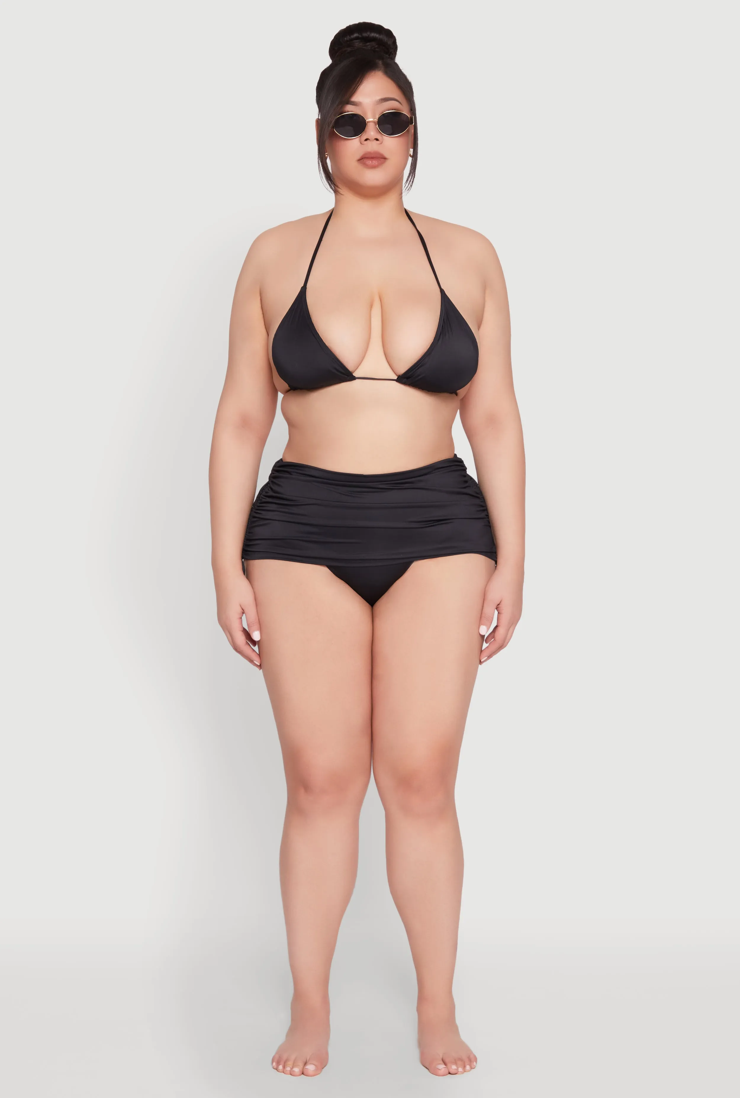 Plus Size Ruched Drawstring Swim Skirt sold by Rainbow product image thumbnail 3