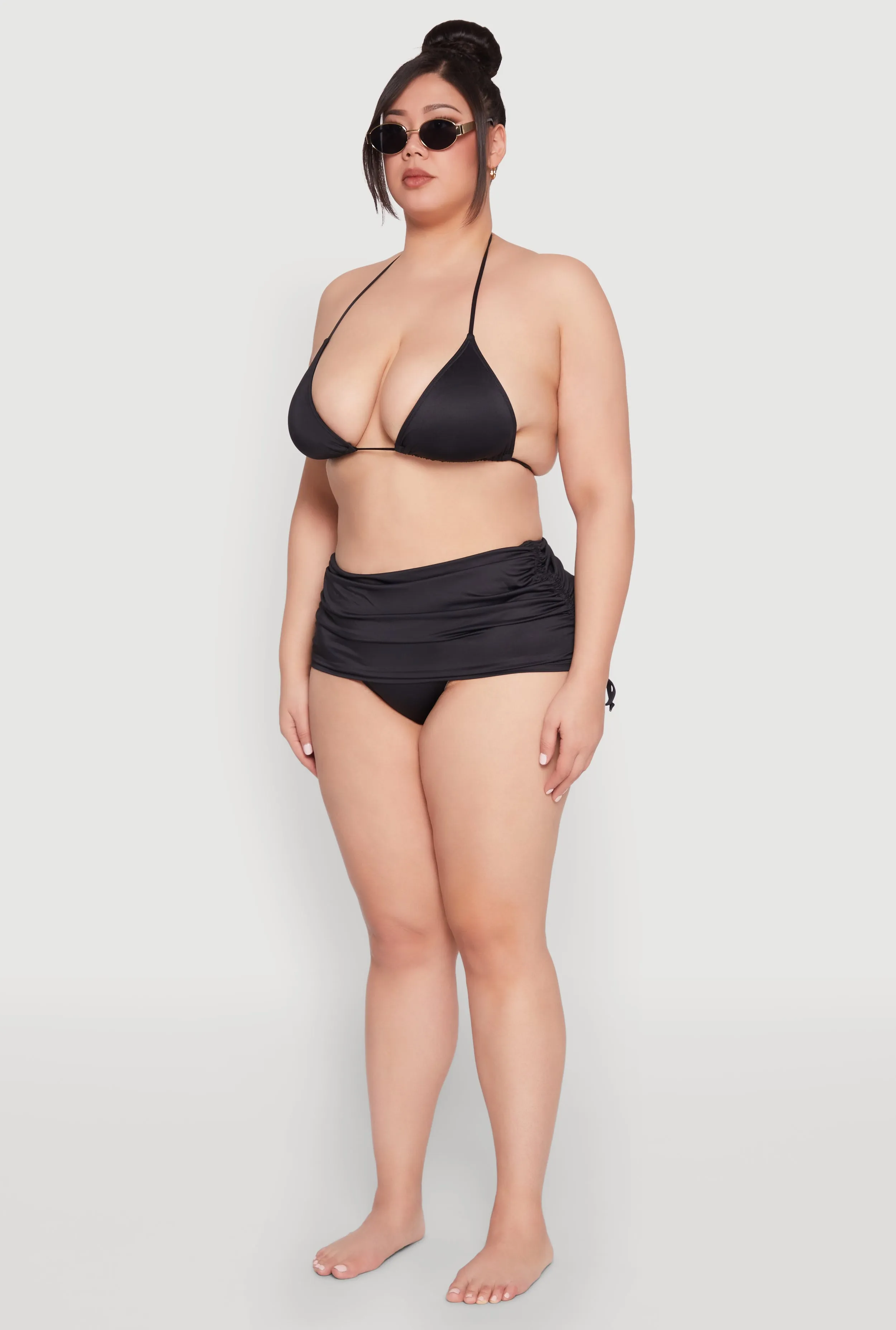 Plus Size Ruched Drawstring Swim Skirt sold by Rainbow product image thumbnail 5