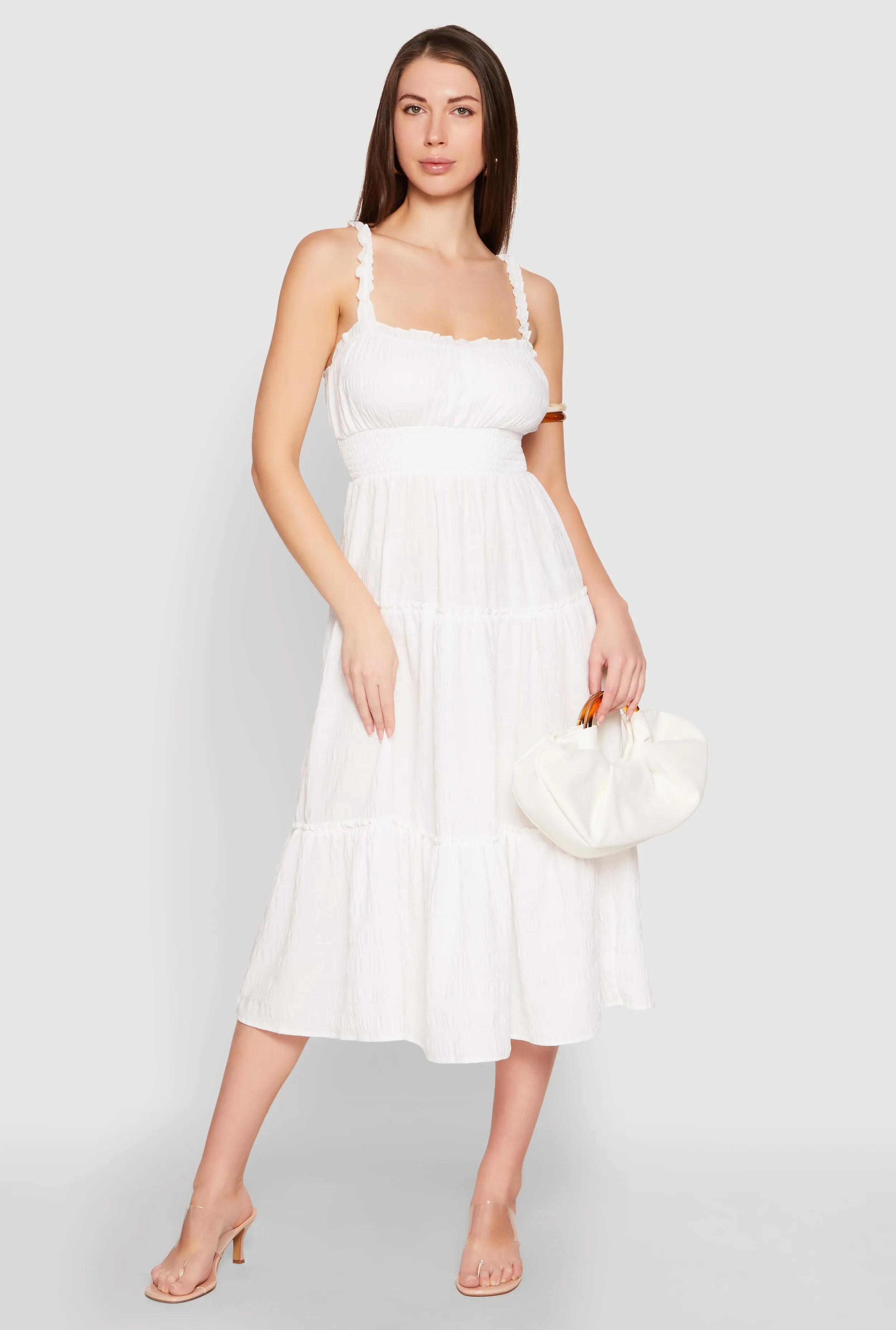 Almost Famous Smocked Empire Waist Tiered Dress sold by Rainbow product image thumbnail 2