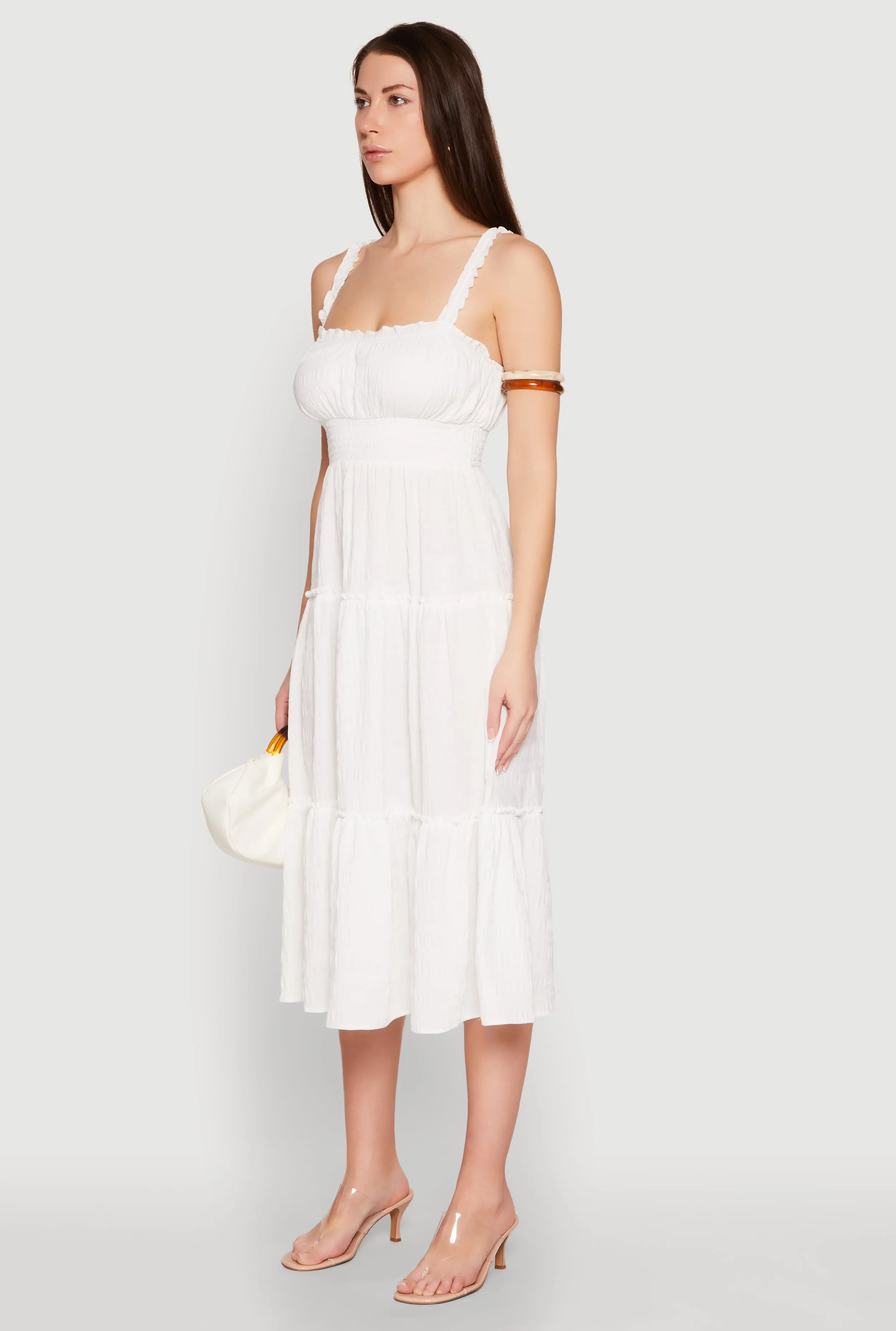 Almost Famous Smocked Empire Waist Tiered Dress sold by Rainbow product image thumbnail 3