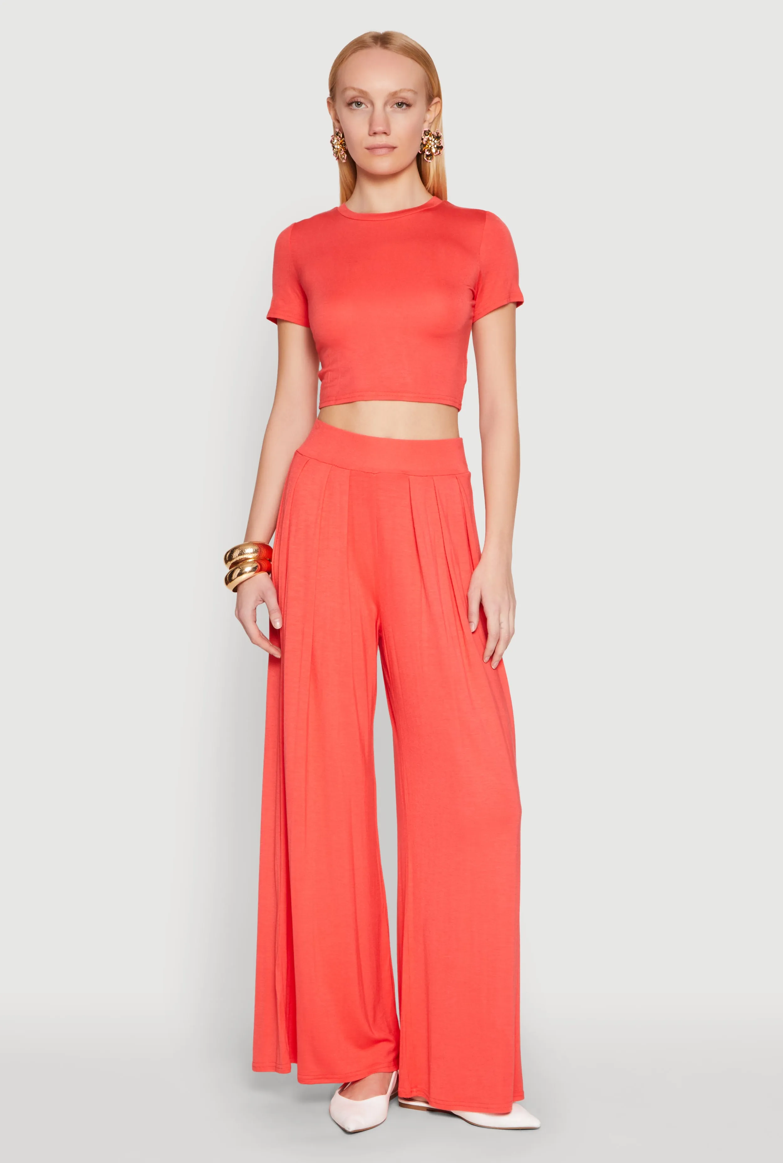 High Waisted Pleated Wide Leg Pants sold by Rainbow product image thumbnail 2