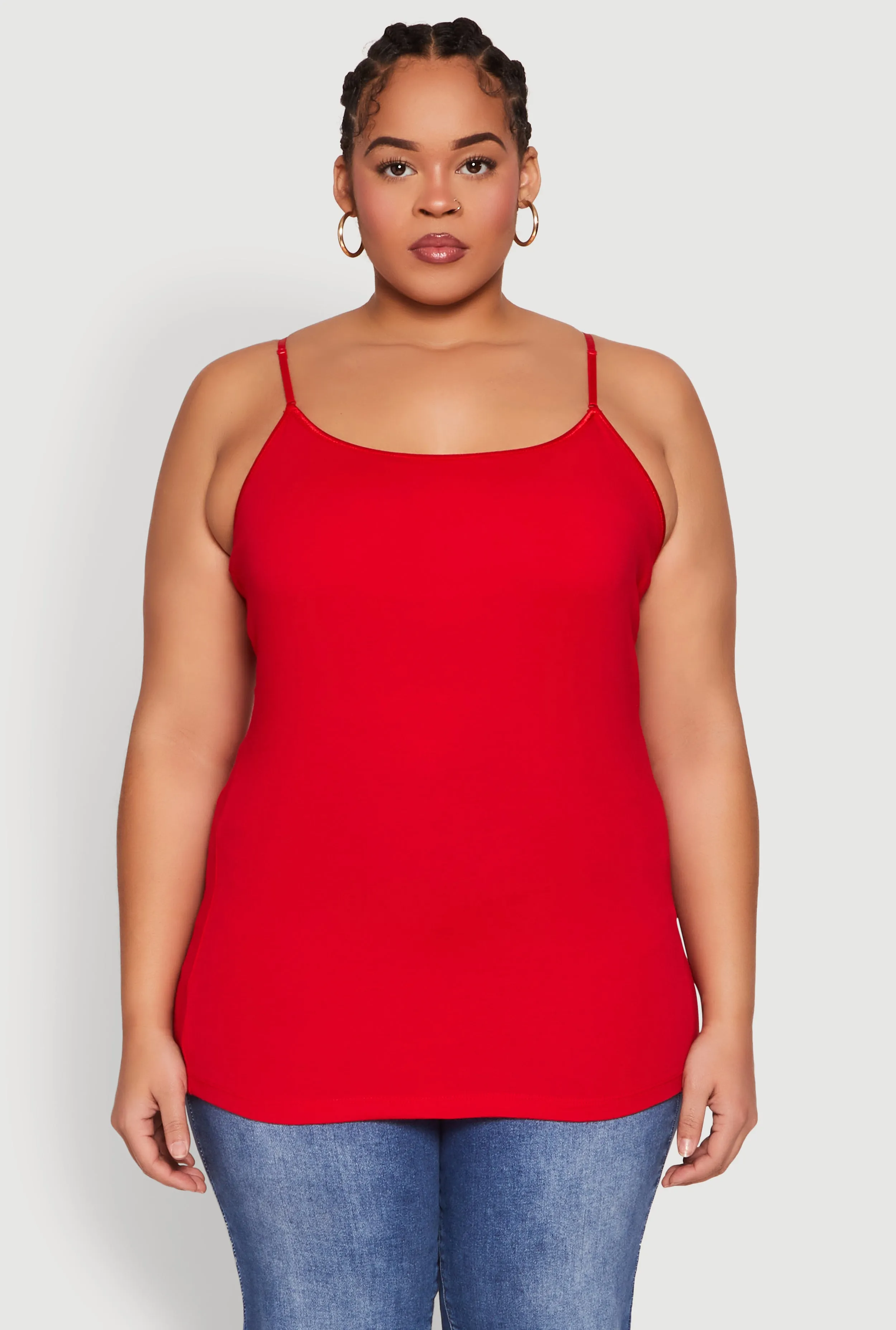 Plus Size Basic Shelf Bra Cami sold by Rainbow product image thumbnail 2