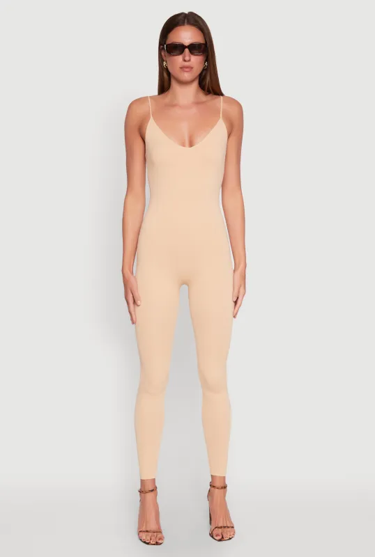 Daisy Sleeveless V Neck Catsuit sold by Rainbow