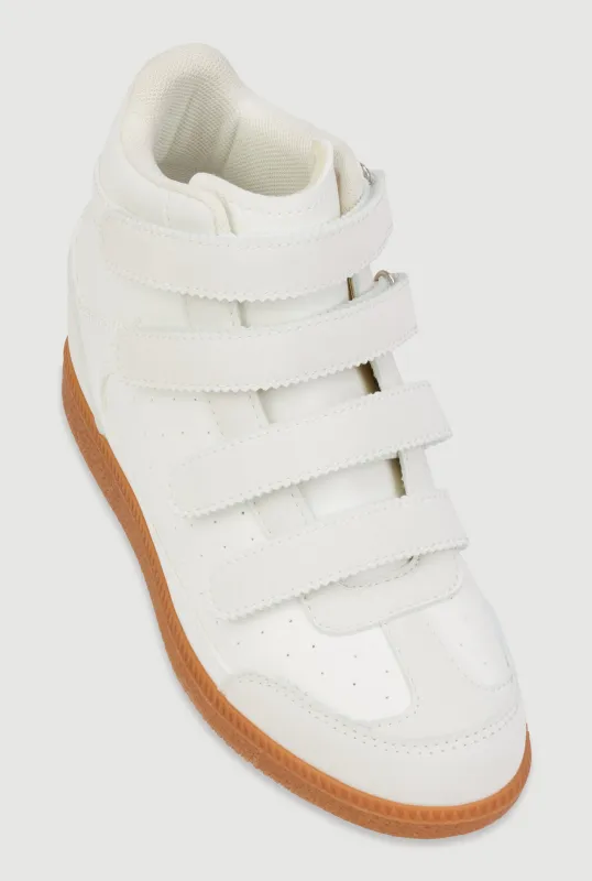Velcro Strap Wedge Sneakers sold by Rainbow