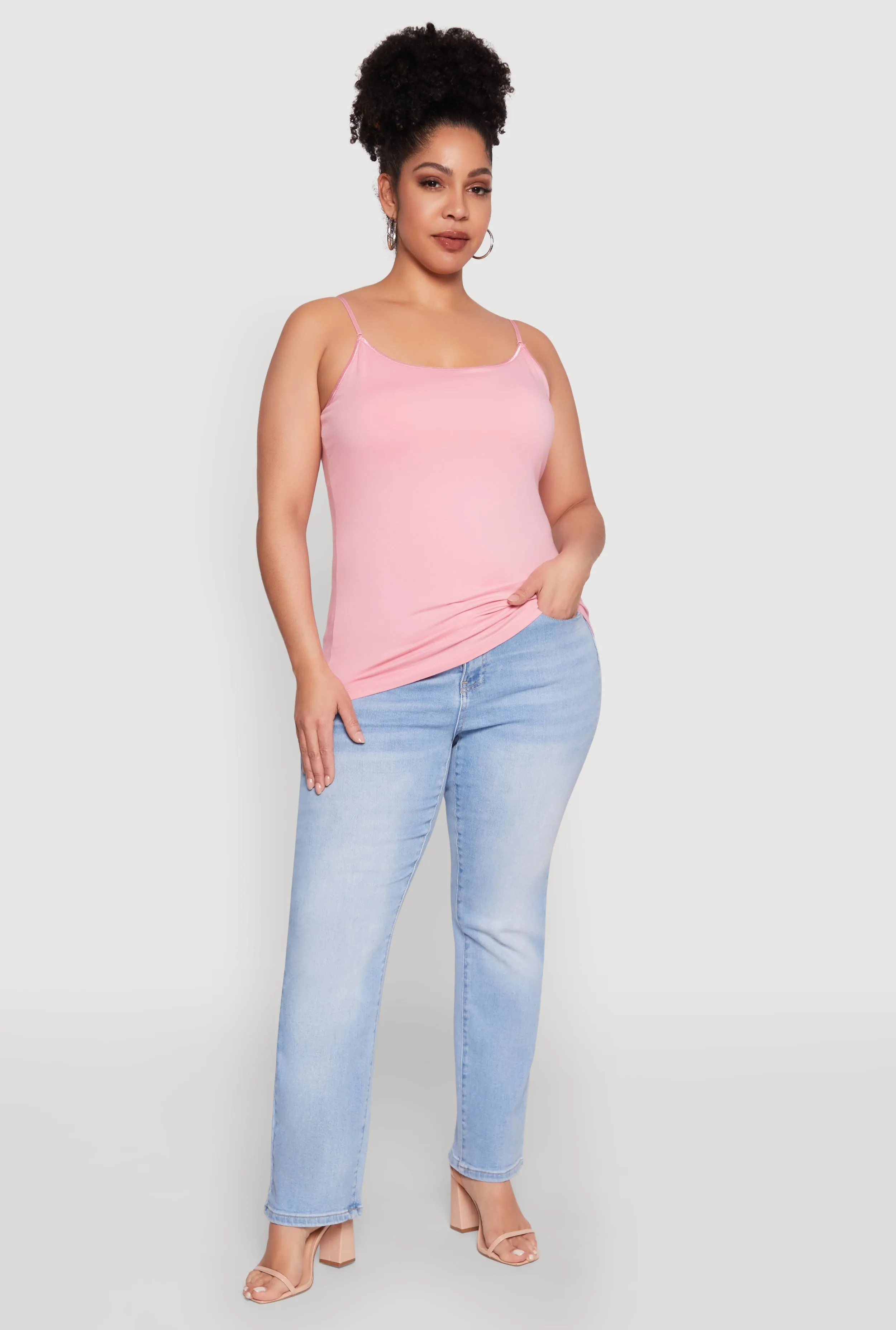 Plus Size Basic Shelf Bra Cami sold by Rainbow