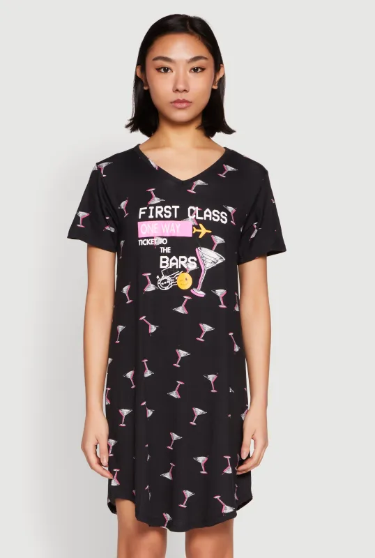 First Class V Neck Nightgown made by Rainbow