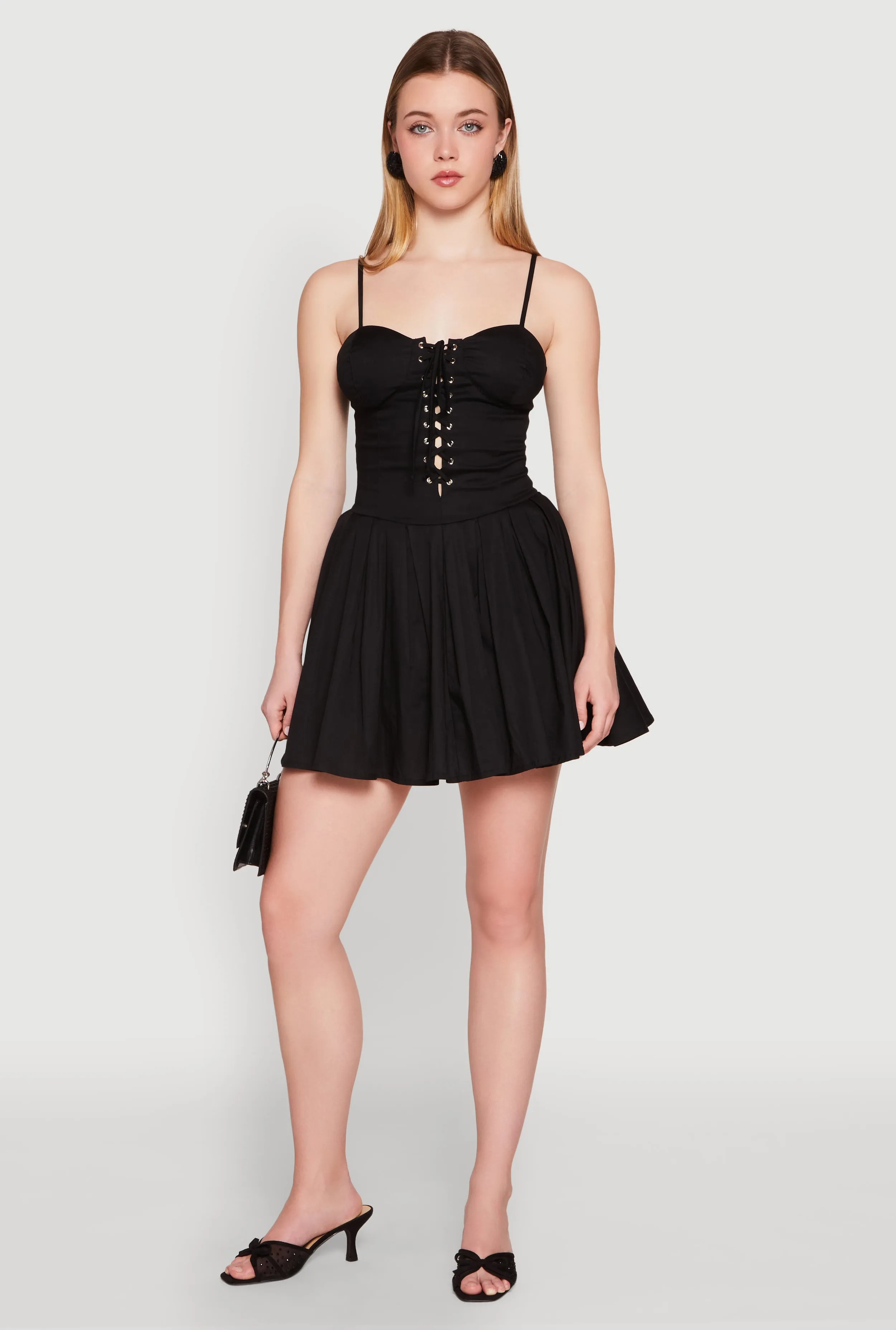 Lace Up Bustier Skater Dress sold by Rainbow product image thumbnail 2