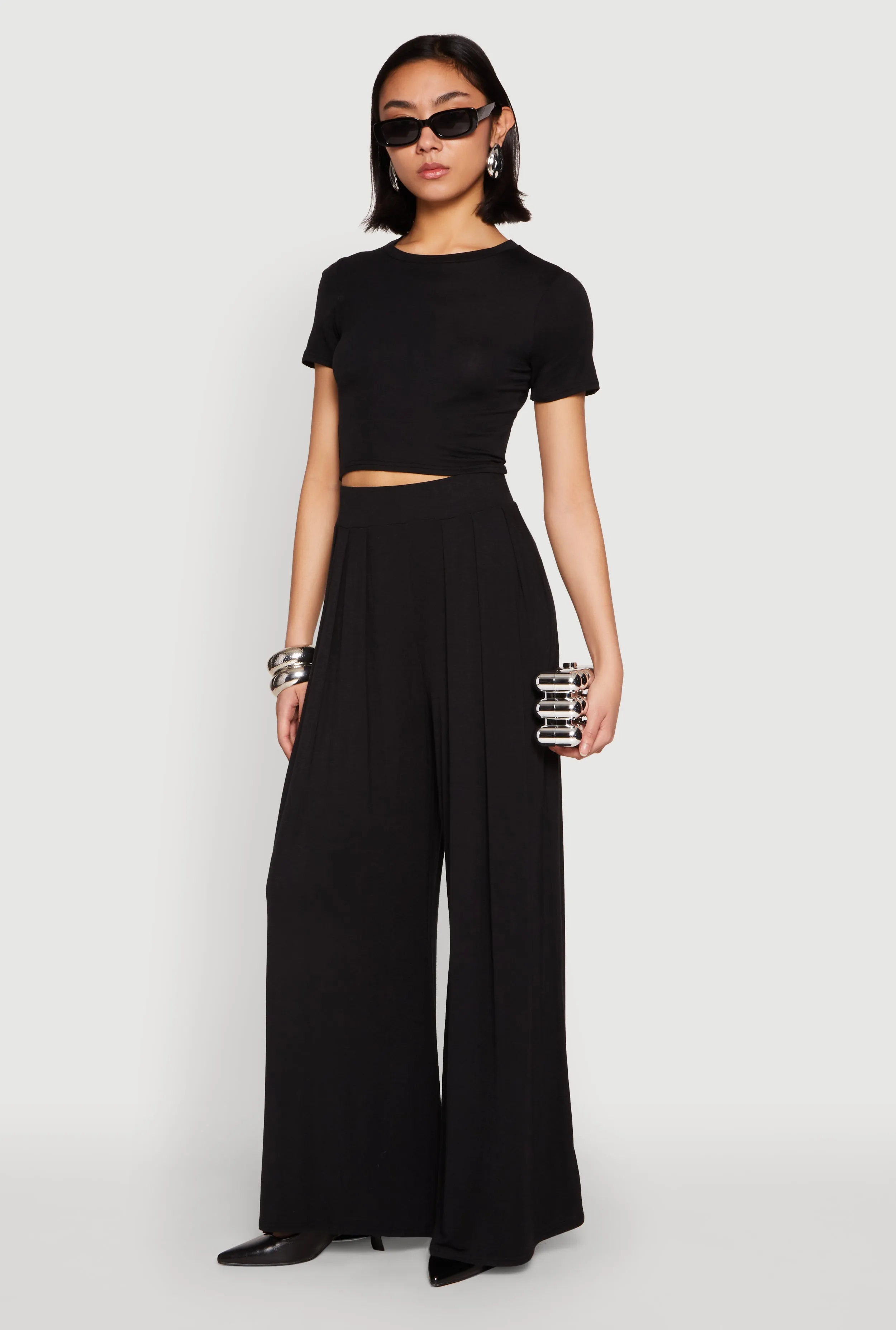 High Waisted Pleated Wide Leg Pants sold by Rainbow product image thumbnail 2