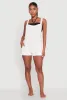 Nicole Miller Gauze Knit Romper sold by Rainbow