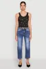 Ribbed Knit Floral Print Tank Top sold by Rainbow