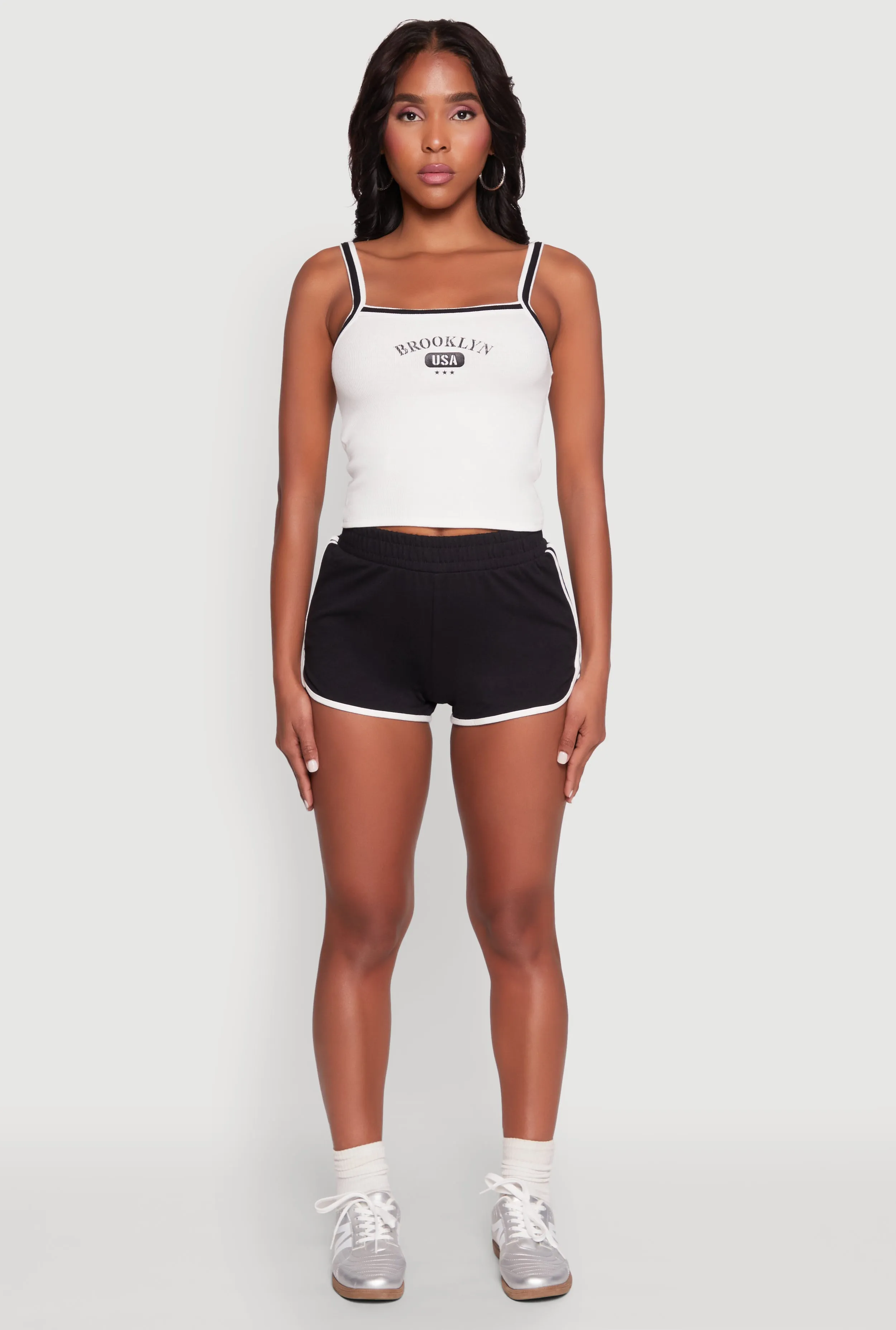 Almost Famous Contrast Trim Graphic Print Crop Cami sold by Rainbow product image thumbnail 3