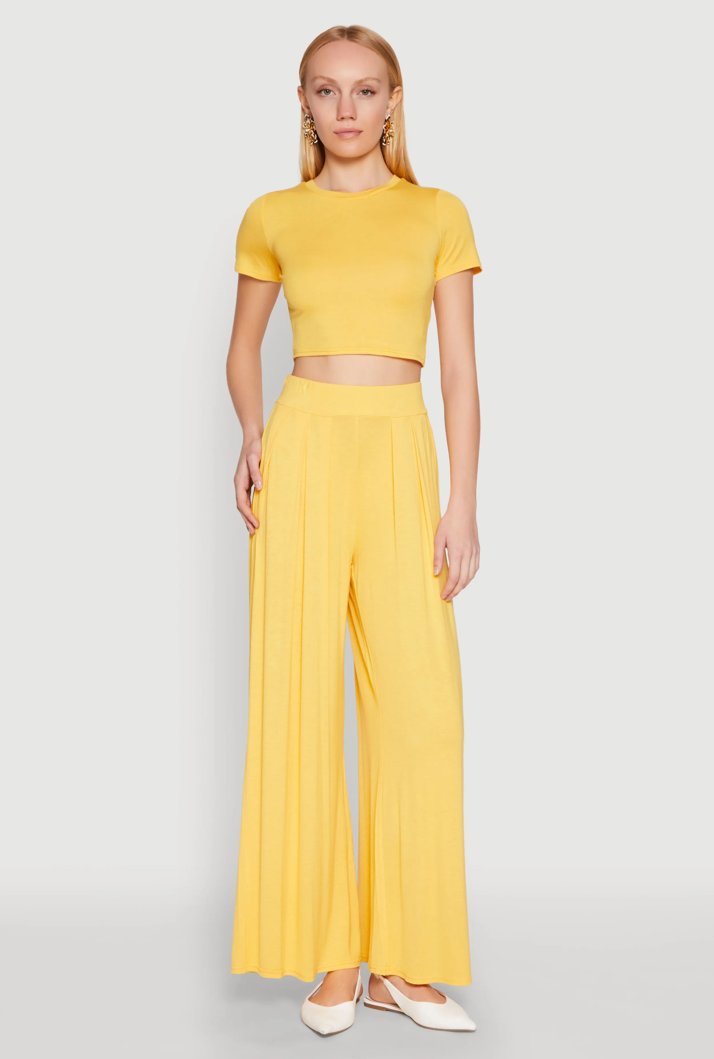 High Waisted Pleated Wide Leg Pants sold by Rainbow product image thumbnail 2