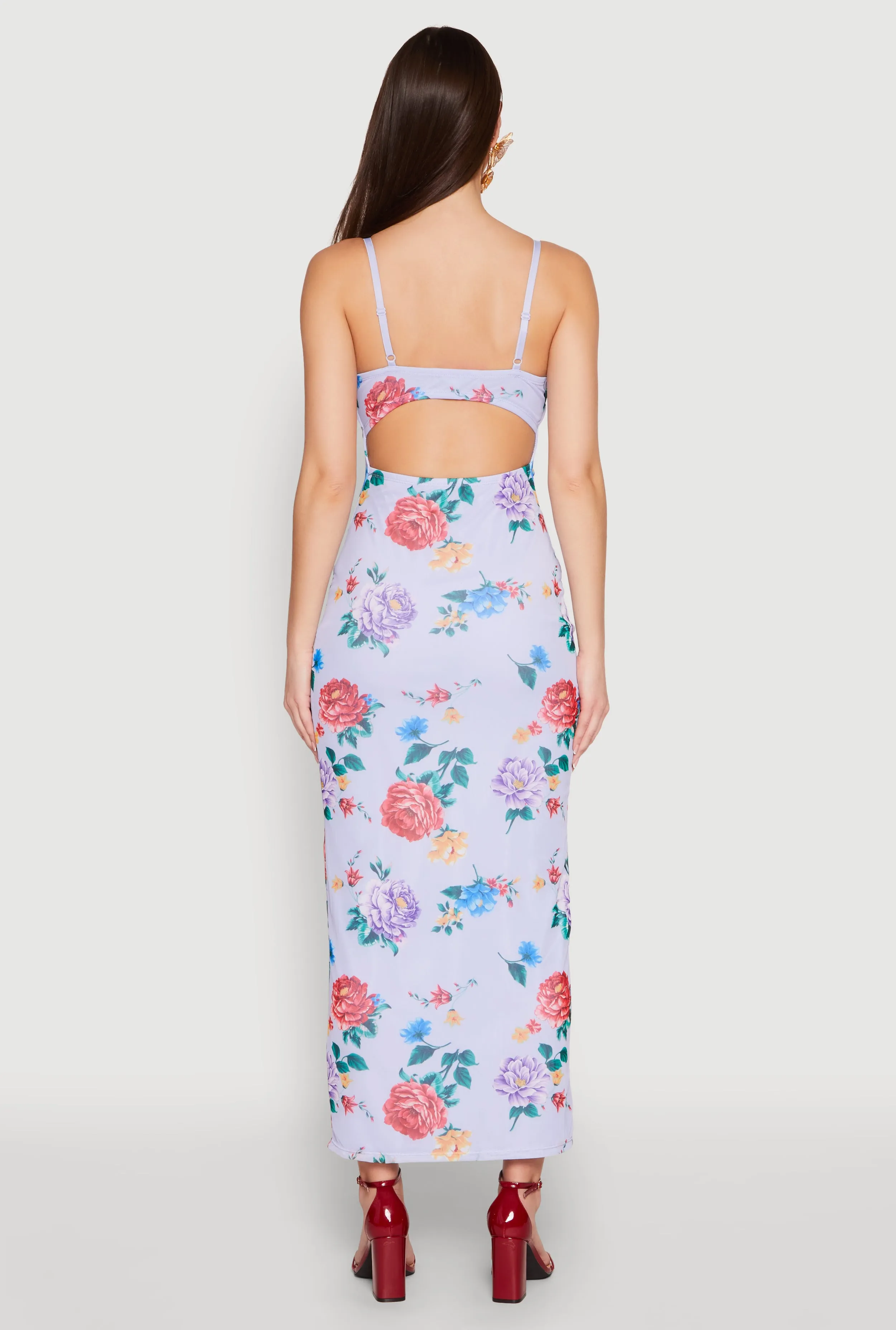 Almost Famous Mesh Cowl Neck Maxi Dress sold by Rainbow product image thumbnail 5