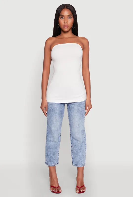 Side Ruched Tube Top sold by Rainbow
