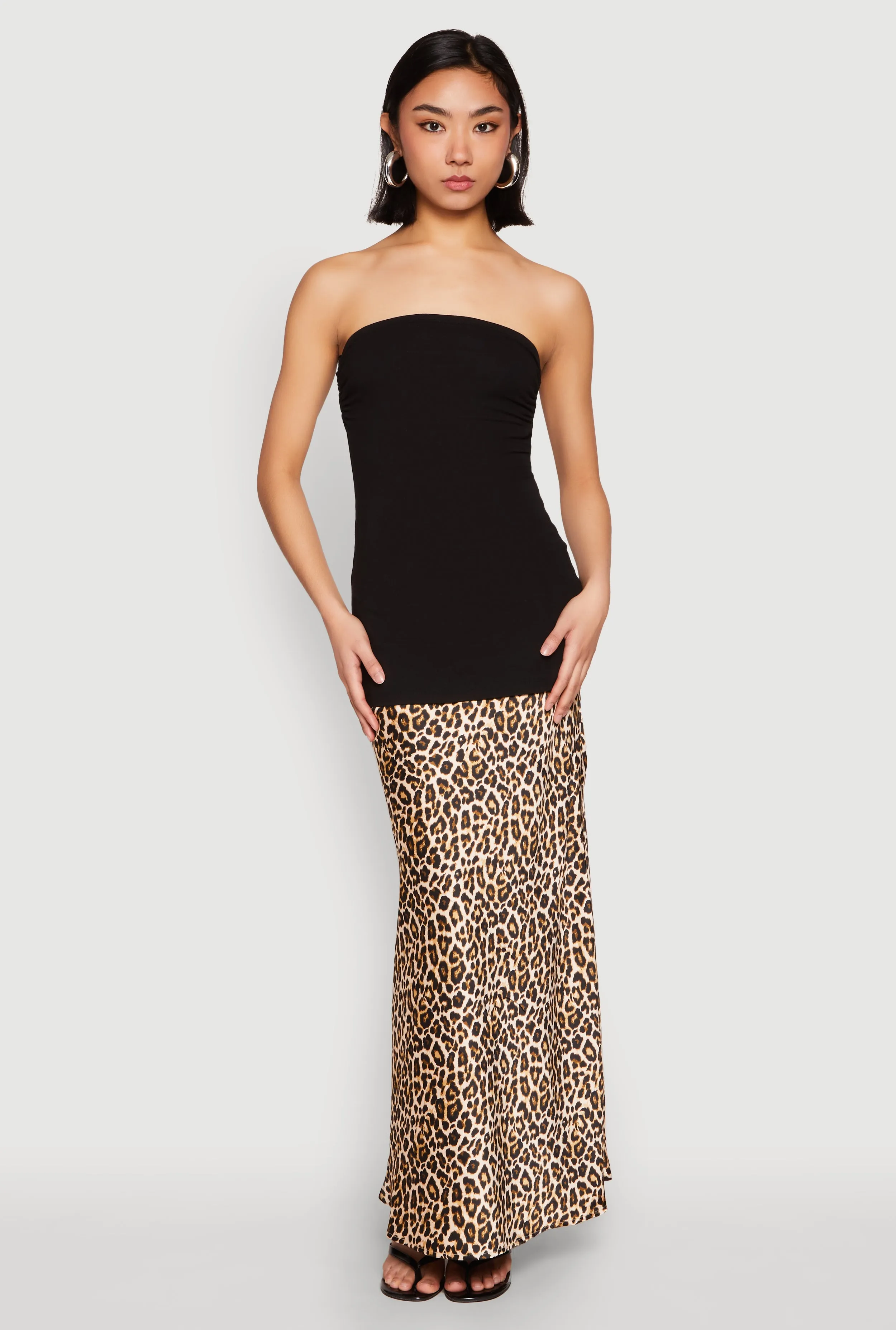 Side Ruched Tube Top sold by Rainbow