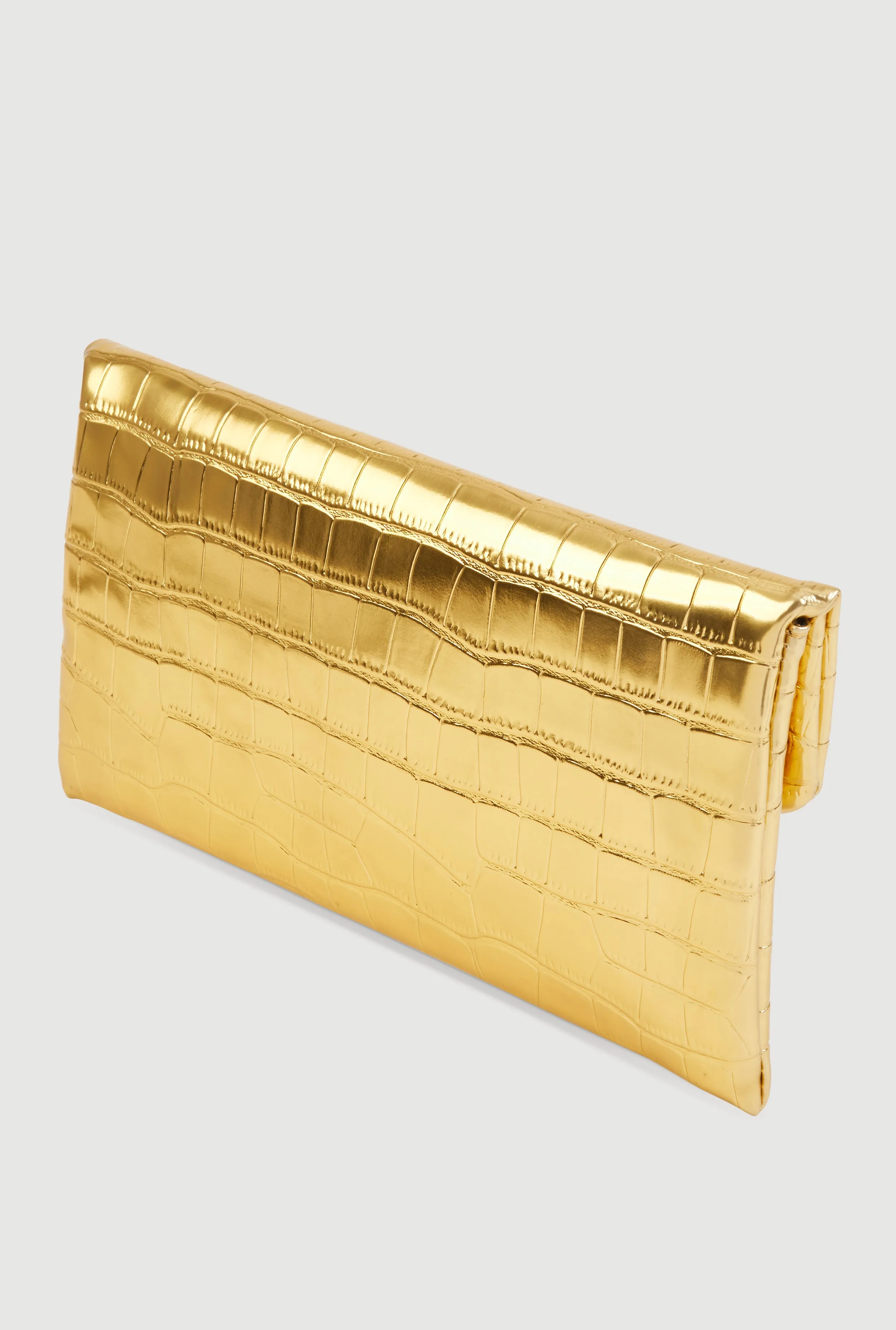 Faux Croc Envelope Clutch Bag sold by Rainbow product image thumbnail 3