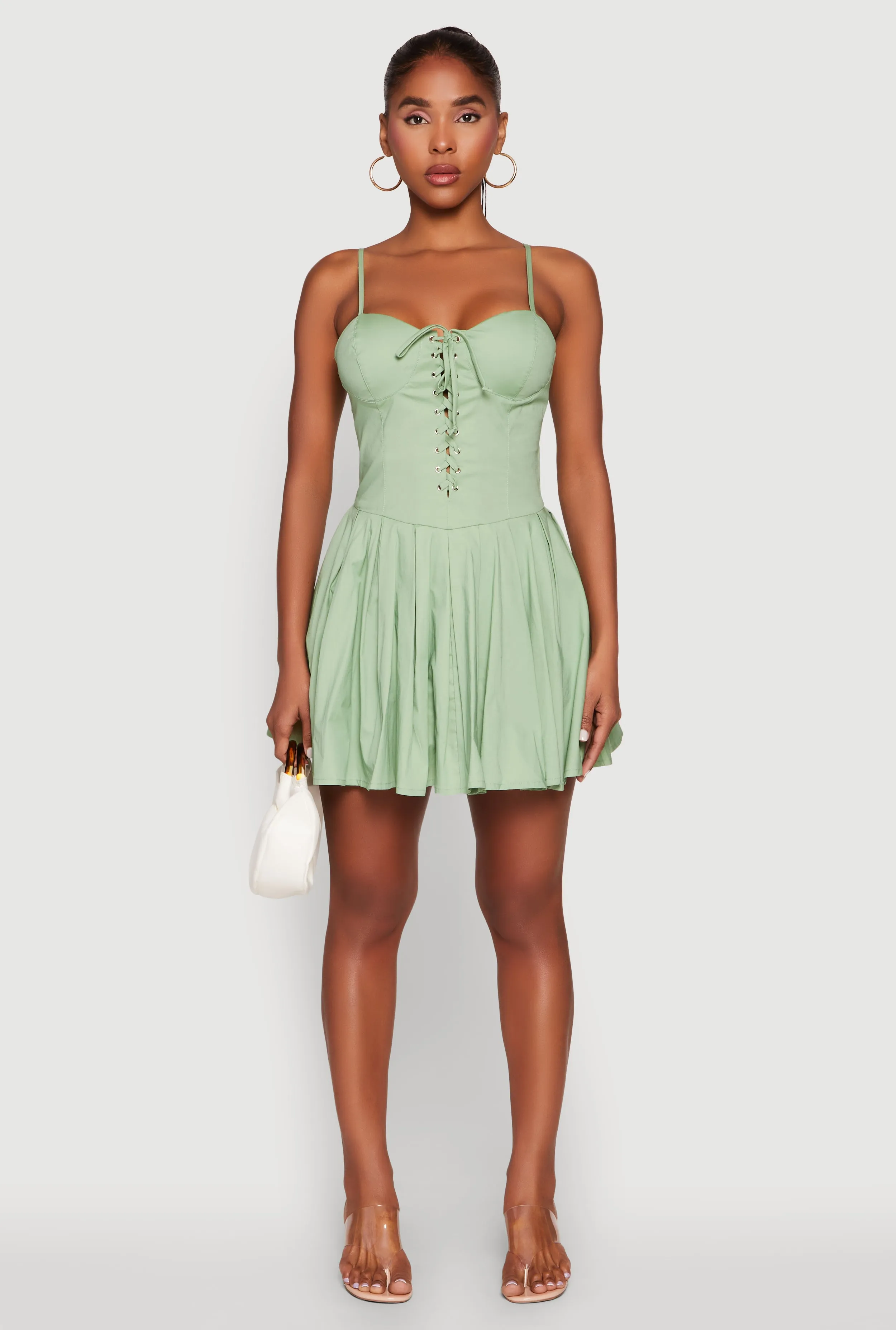 Lace Up Bustier Skater Dress sold by Rainbow product image thumbnail 2