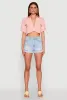Crepe Knit Plunge Twist Front Shirt sold by Rainbow