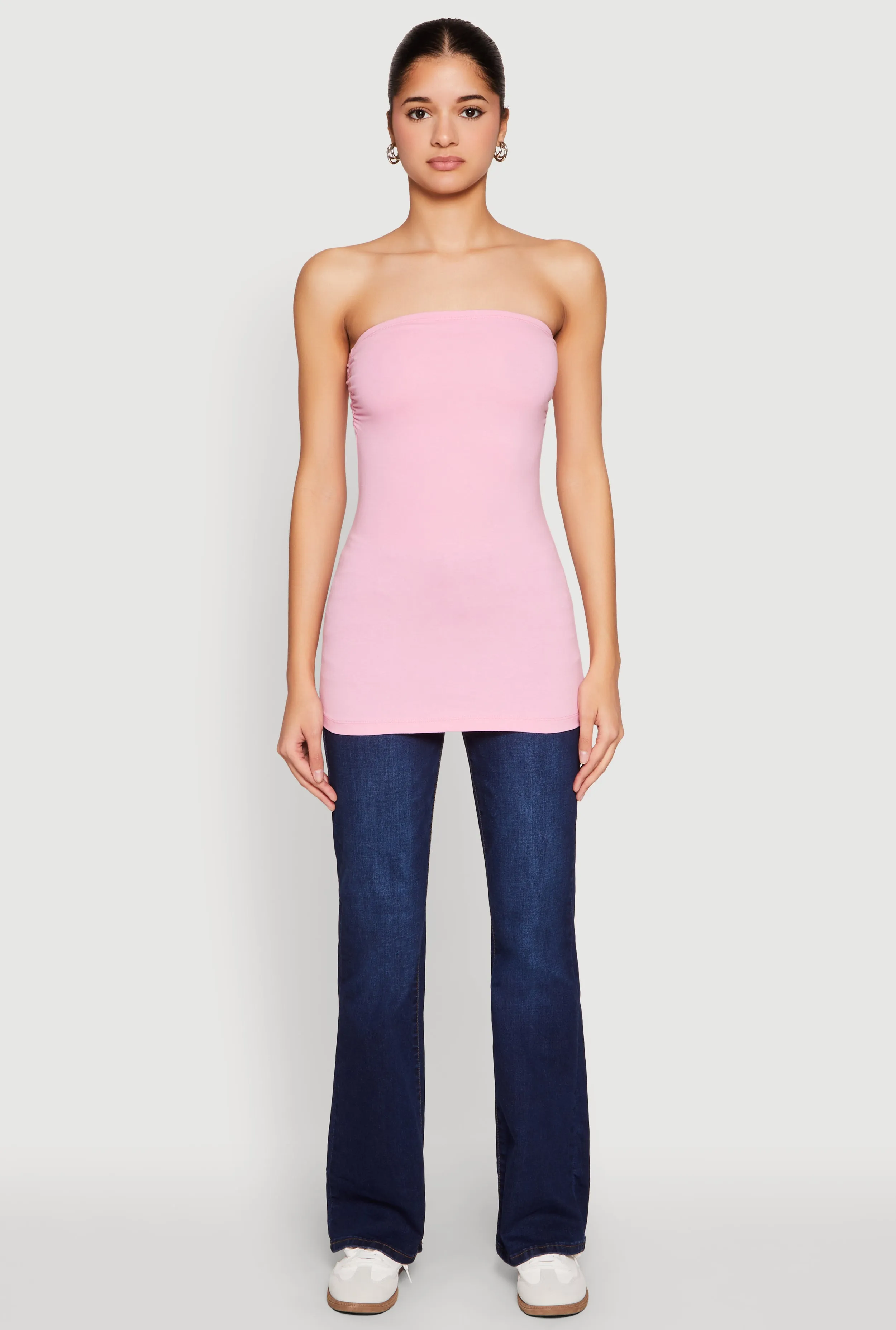 Side Ruched Tube Top sold by Rainbow