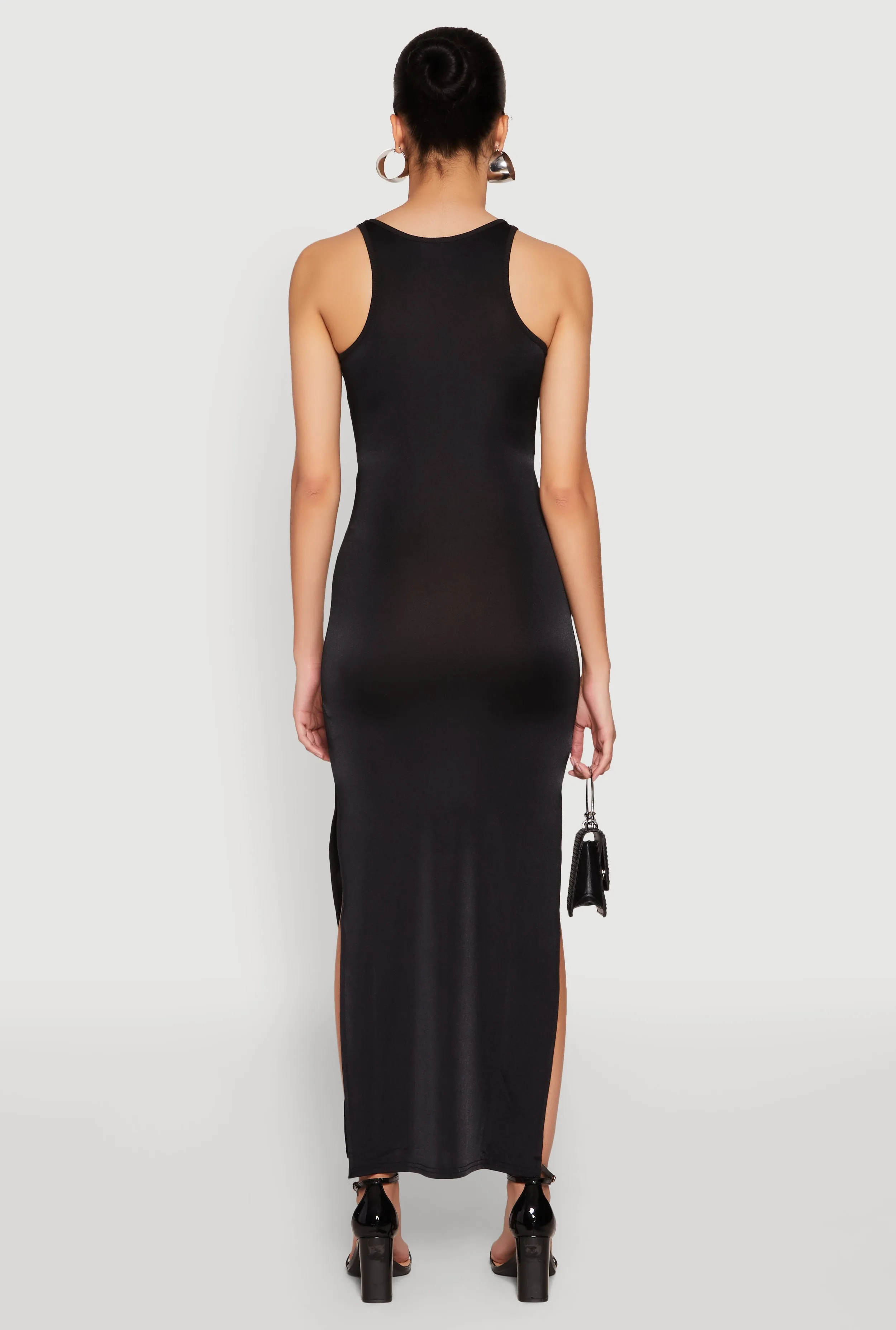 Cut Out Front Side Slit Maxi Dress sold by Rainbow product image thumbnail 5