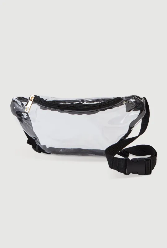 Contrast Trim Clear Fanny Pack sold by Rainbow
