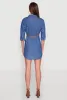 Chambray Tabbed Sleeve Belted Dress sold by Rainbow