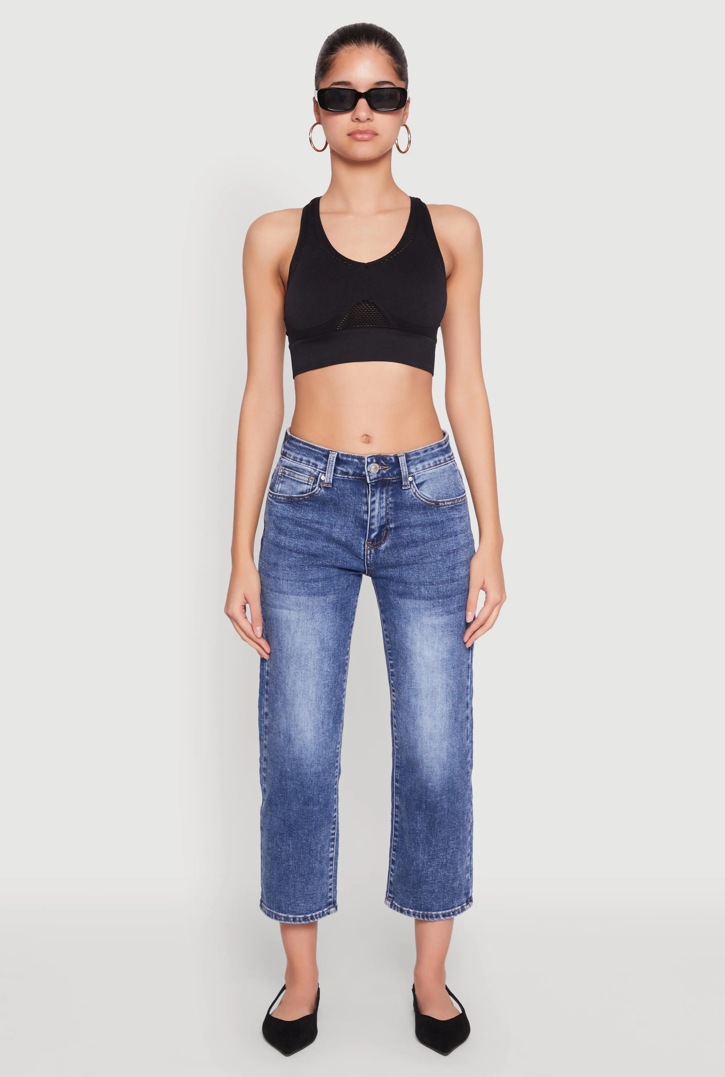 Cut Out Detail Seamless Racerback Sports Bra sold by Rainbow product image thumbnail 3