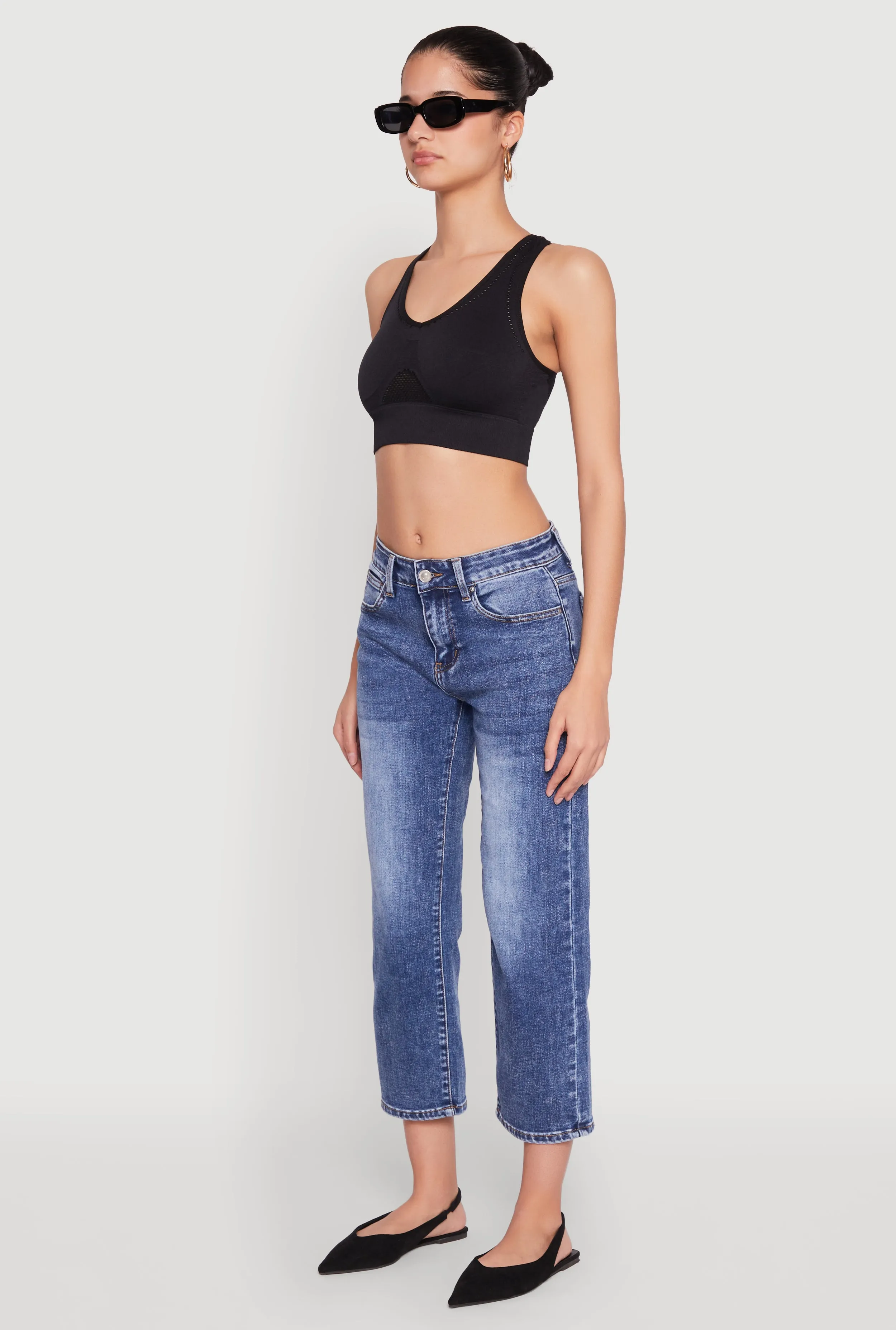 Cut Out Detail Seamless Racerback Sports Bra sold by Rainbow product image thumbnail 5