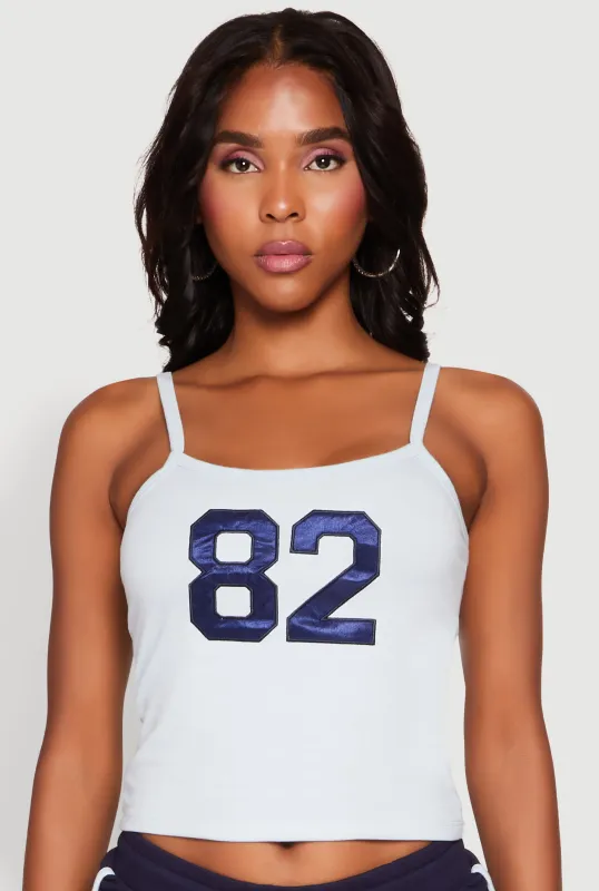 Almost Famous Graphic Print Cropped Cami sold by Rainbow