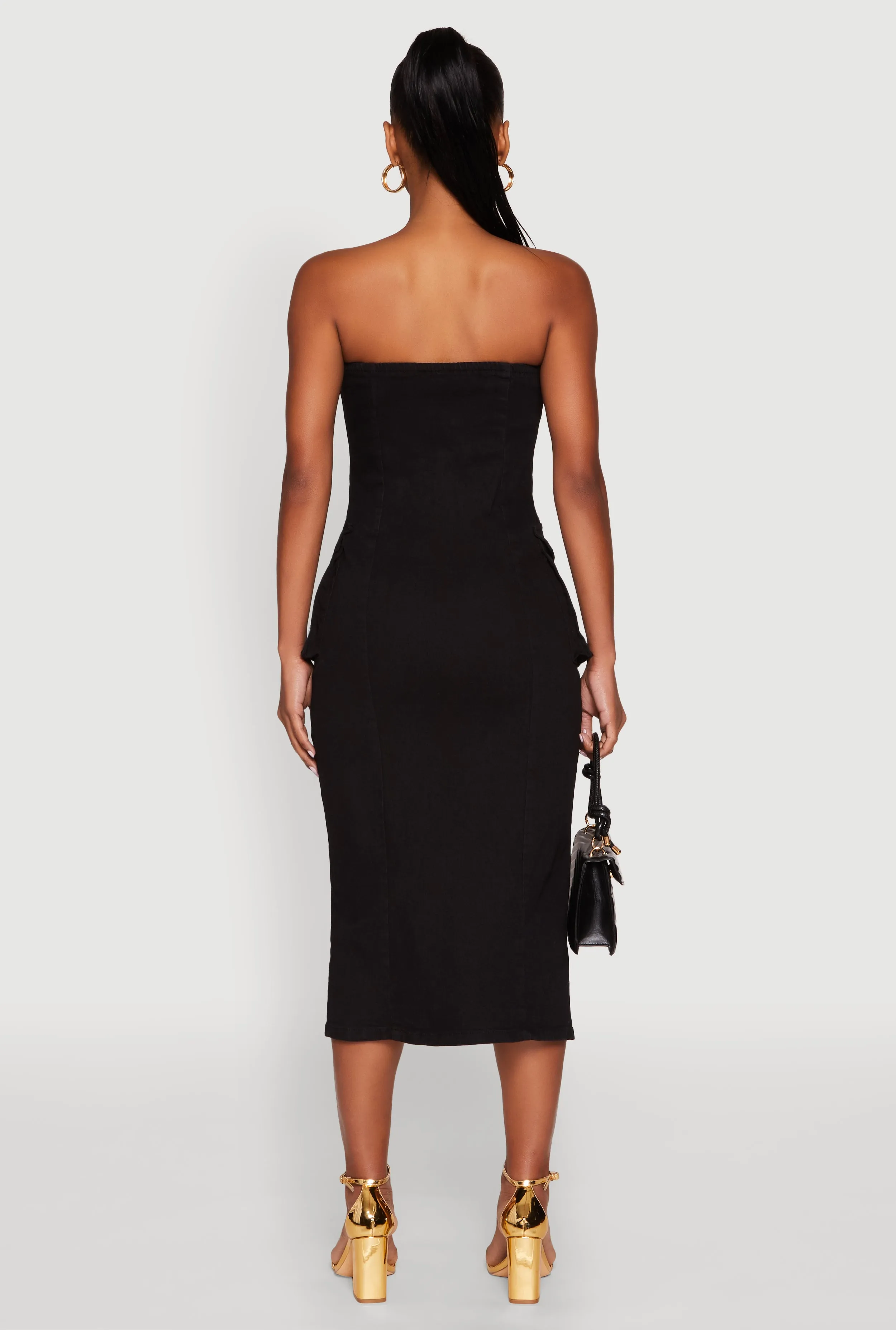 Daisy Button Front Strapless Denim Dress sold by Rainbow product image thumbnail 5