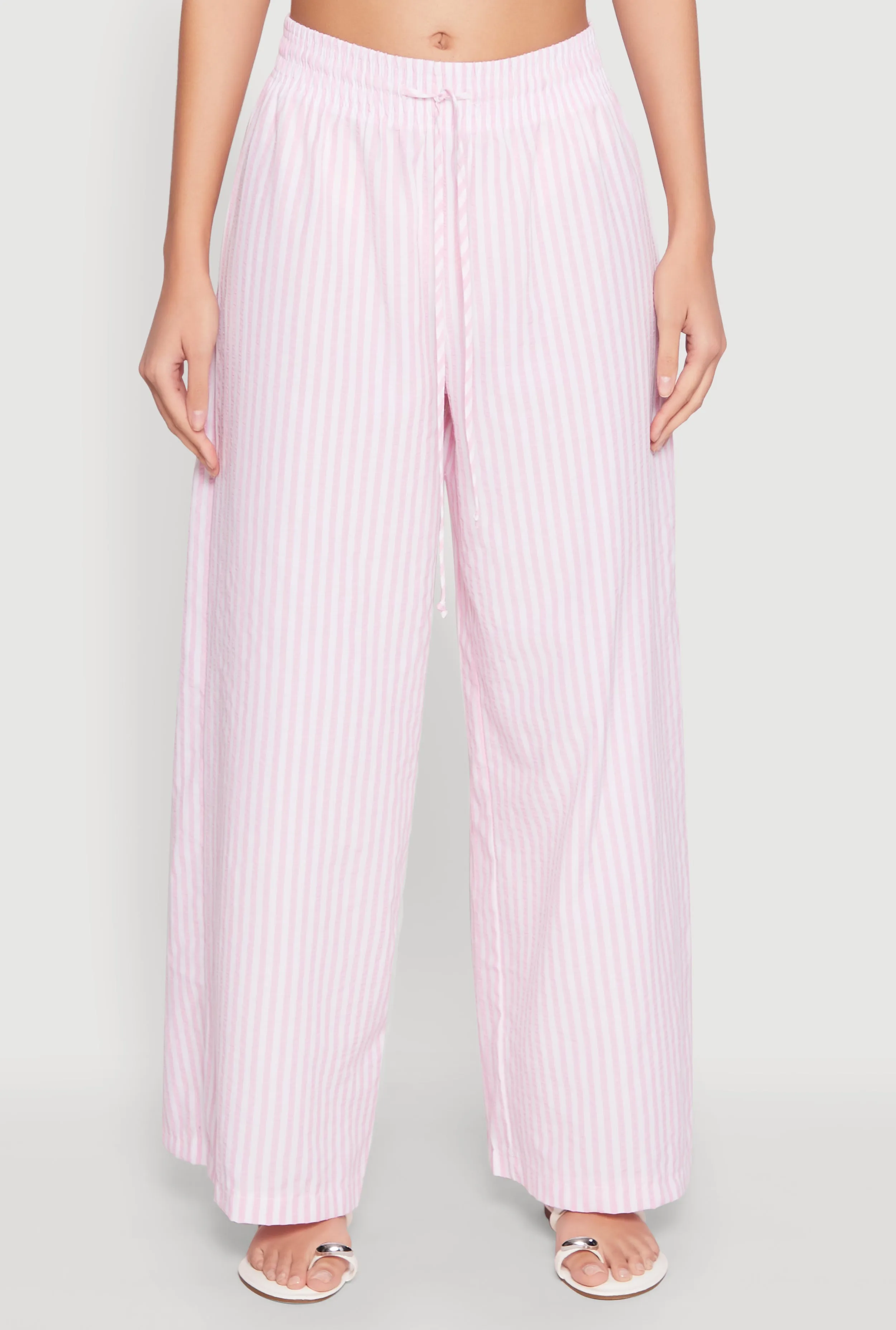Striped Drawstring Wide Leg Pants sold by Rainbow product image thumbnail 5